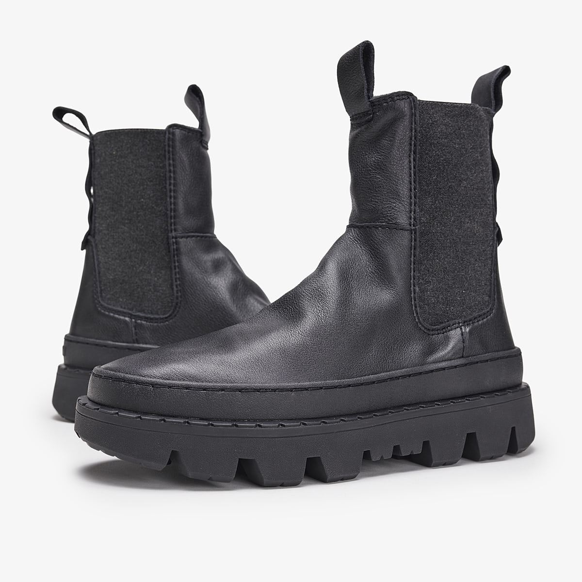 Satorisan Unalome Elastics Premium bottines Black cuir chelsea