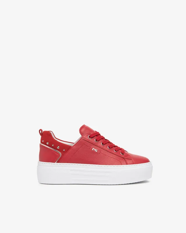 NeroGiardini Sneakers Cuir Velours Plateforme 4,5 cm