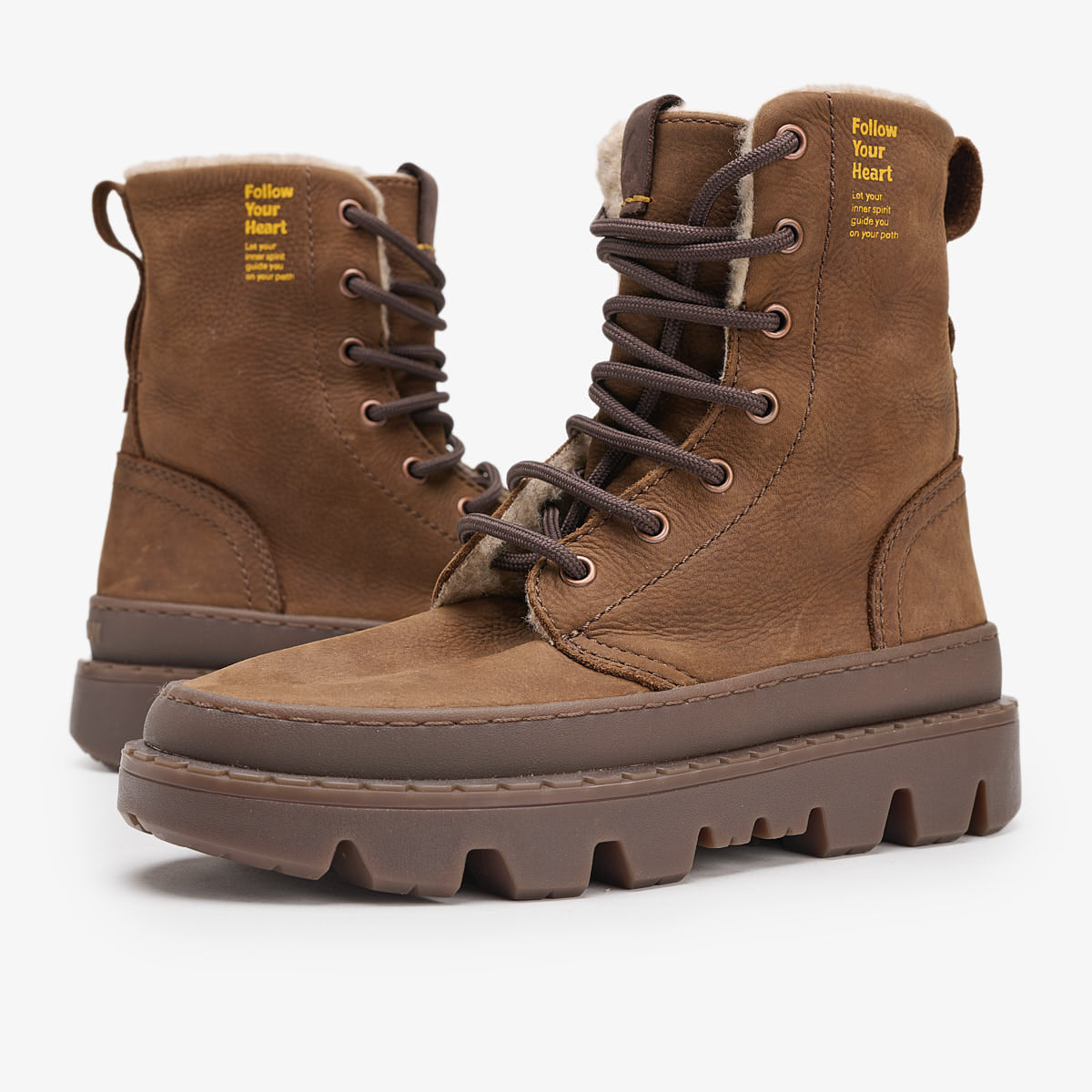 Satorisan Unalome Laces Premium Wool bottines Mid Brown