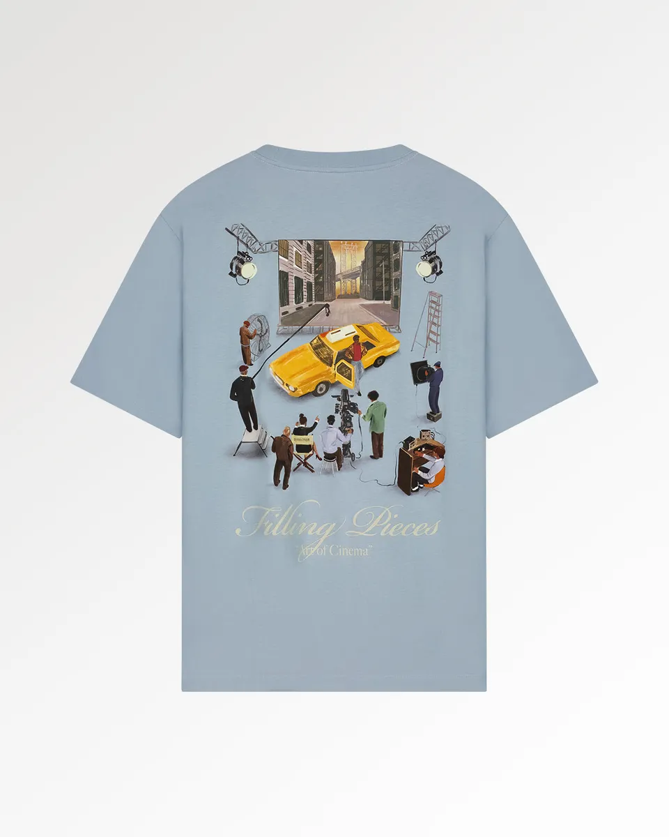 Filling Pieces Film Set t-shirt bleu ciel coton bio