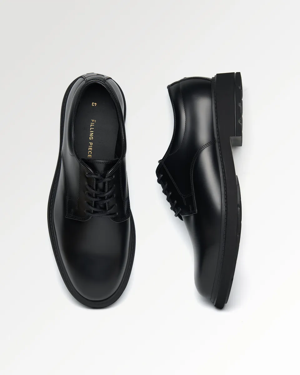 Filling Pieces Clean Derby Polido derbies noires cuir léger