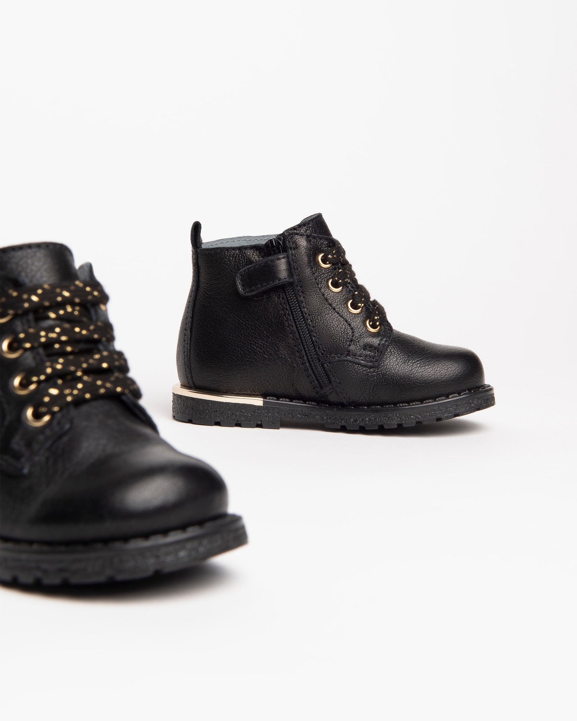 NeroGiardini Bottines Baby Fille Cuir Lacets Platine