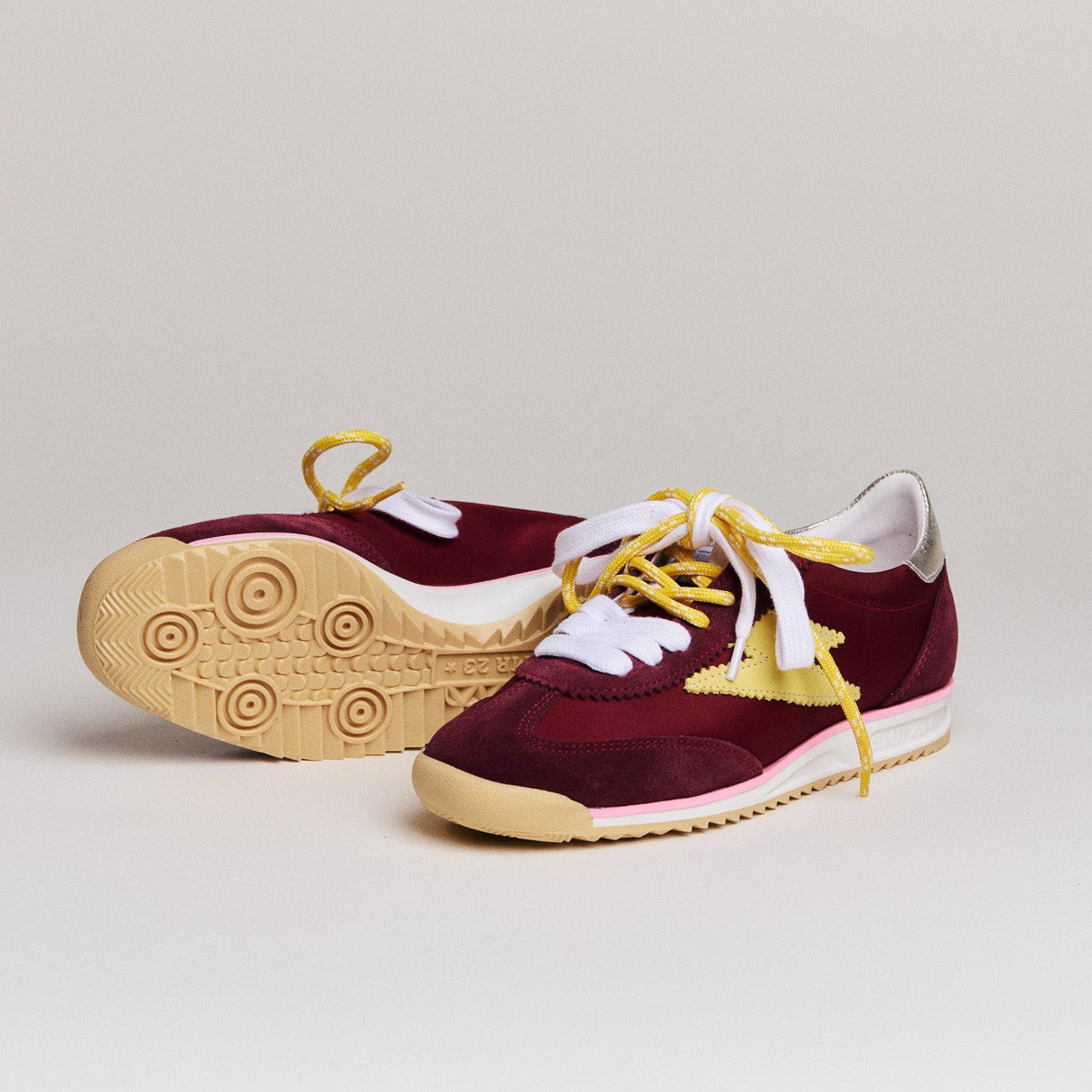 SMR Joyce D181 baskets bordeaux jaune pointure 36