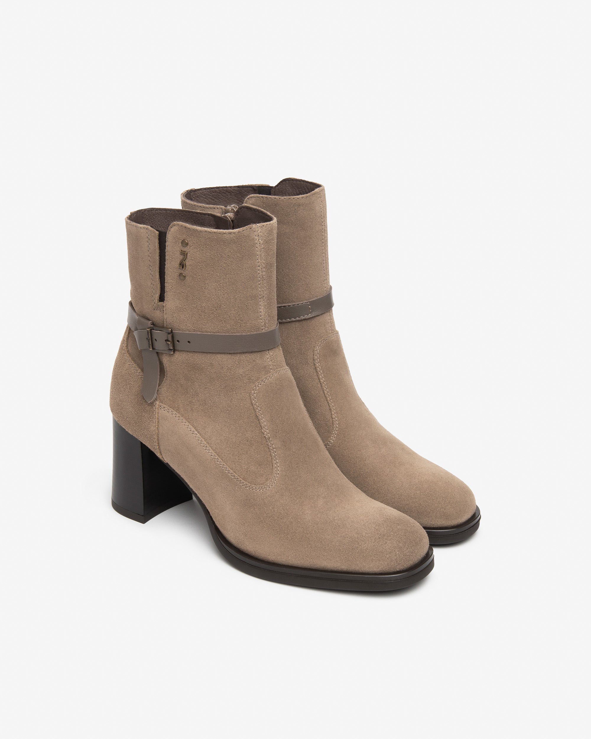 NeroGiardini Bottines Femme Velours Cuir Talon 75 mm