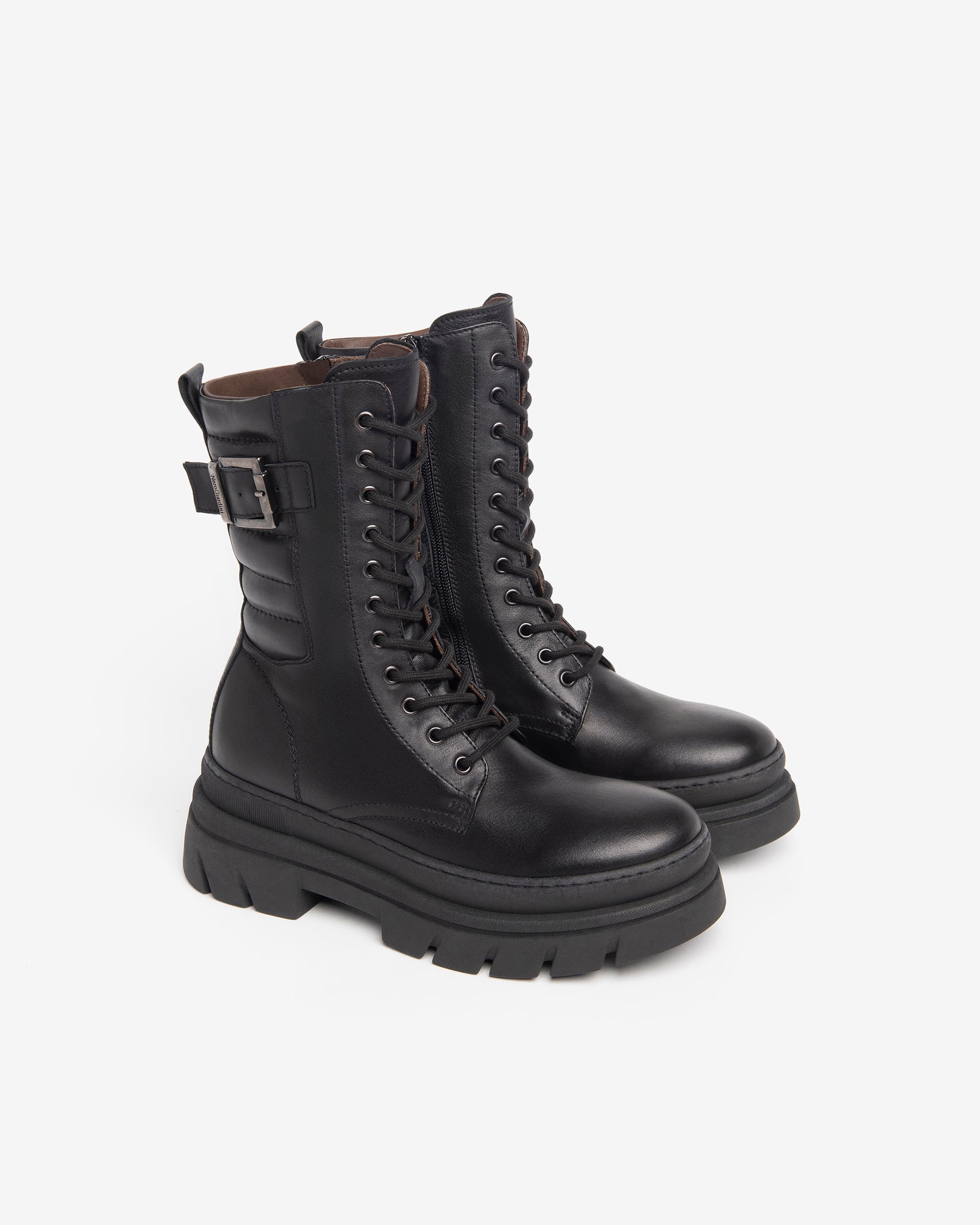 NeroGiardini Bottines bottines femme cuir combat boots