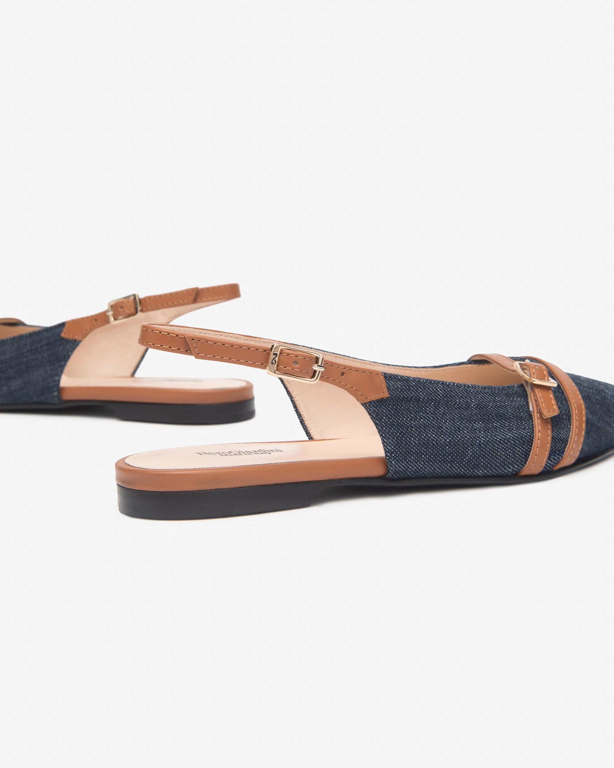 NeroGiardini Slingbacks Femme Tissu Cuir Bureau