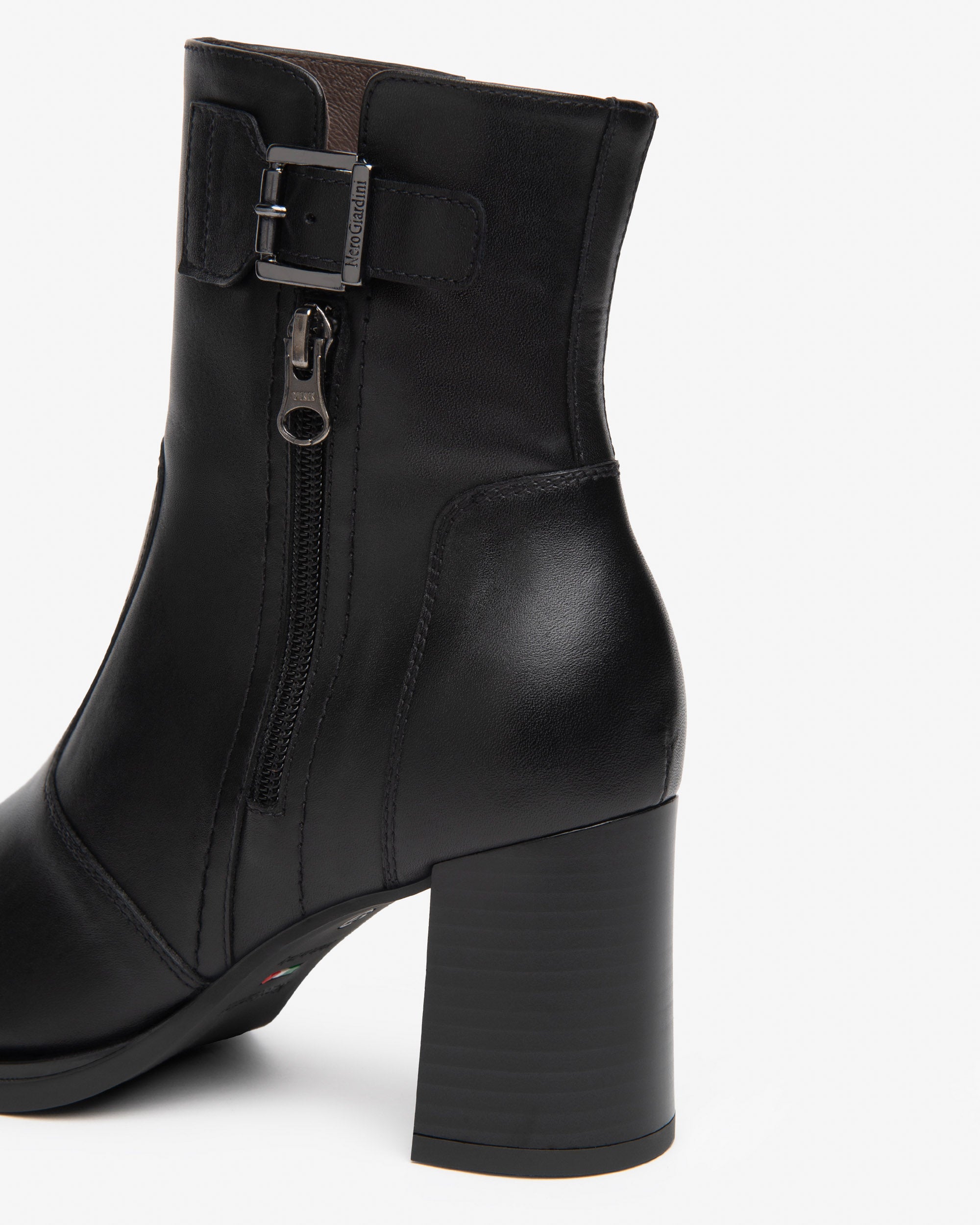 NeroGiardini Bottines Cuir Femme Talon 75 mm Zip