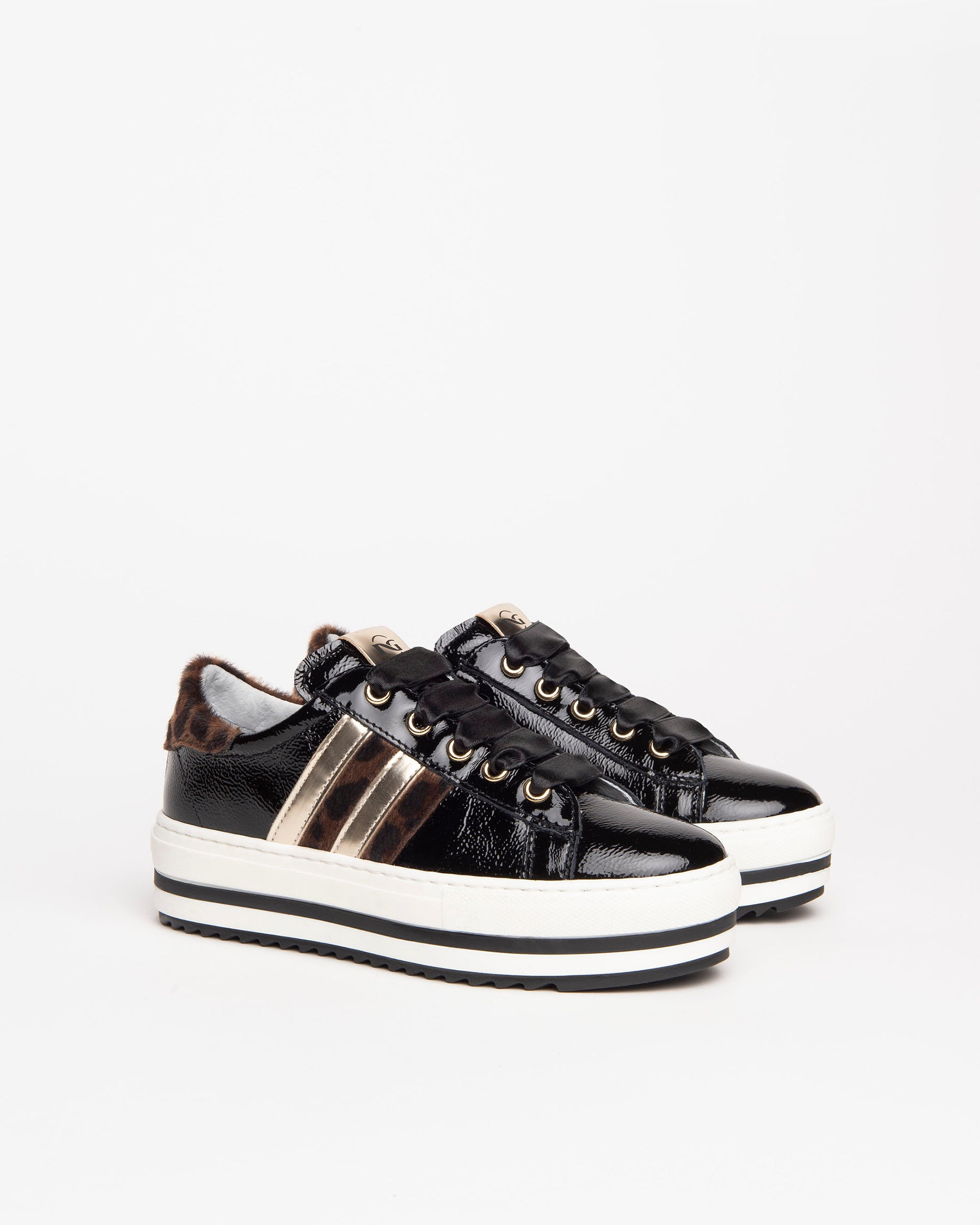 Nerogiardini Sneakers Fille Vernis Lacets Satin