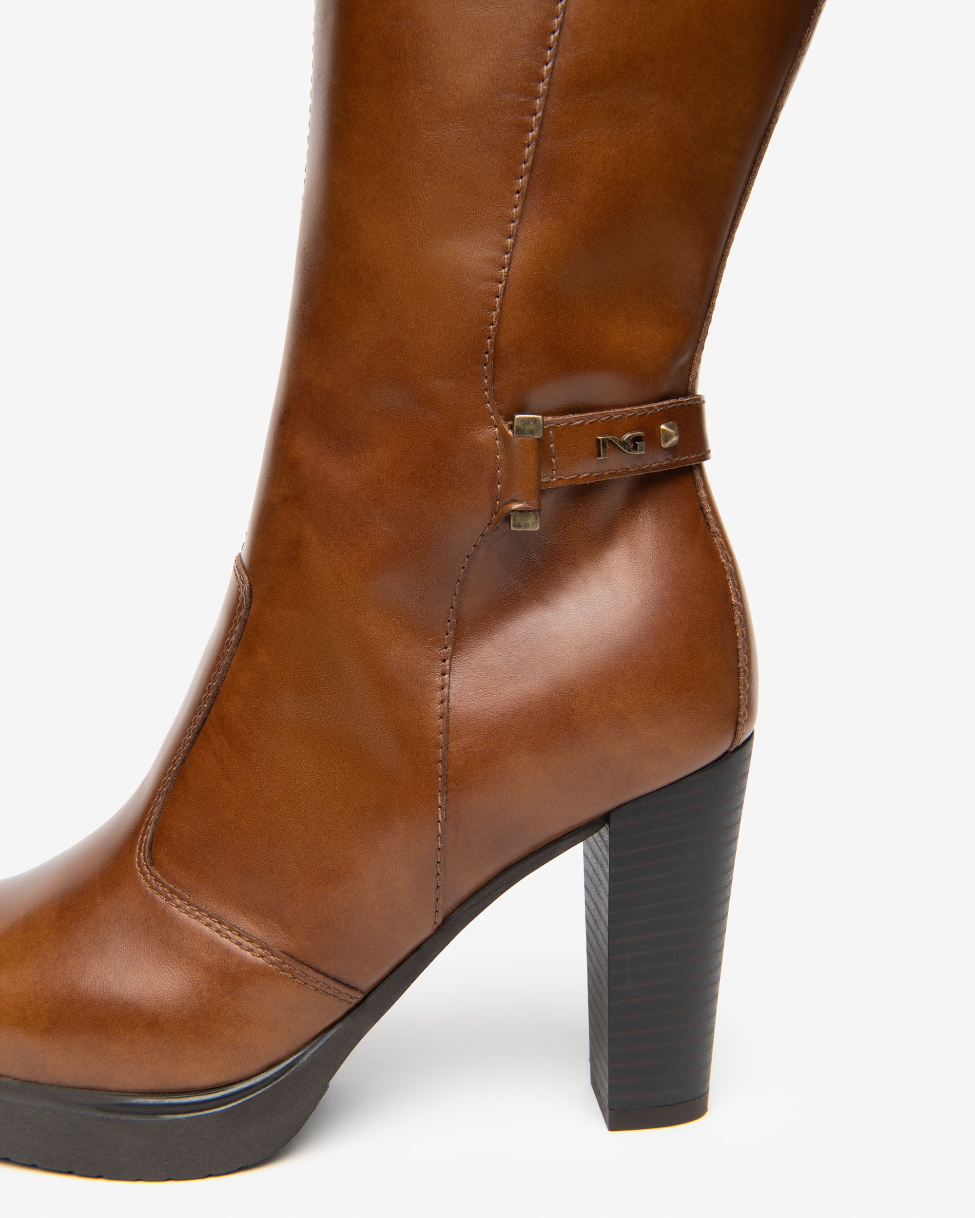 NeroGiardini Bottes femme cuir talon 90 mm