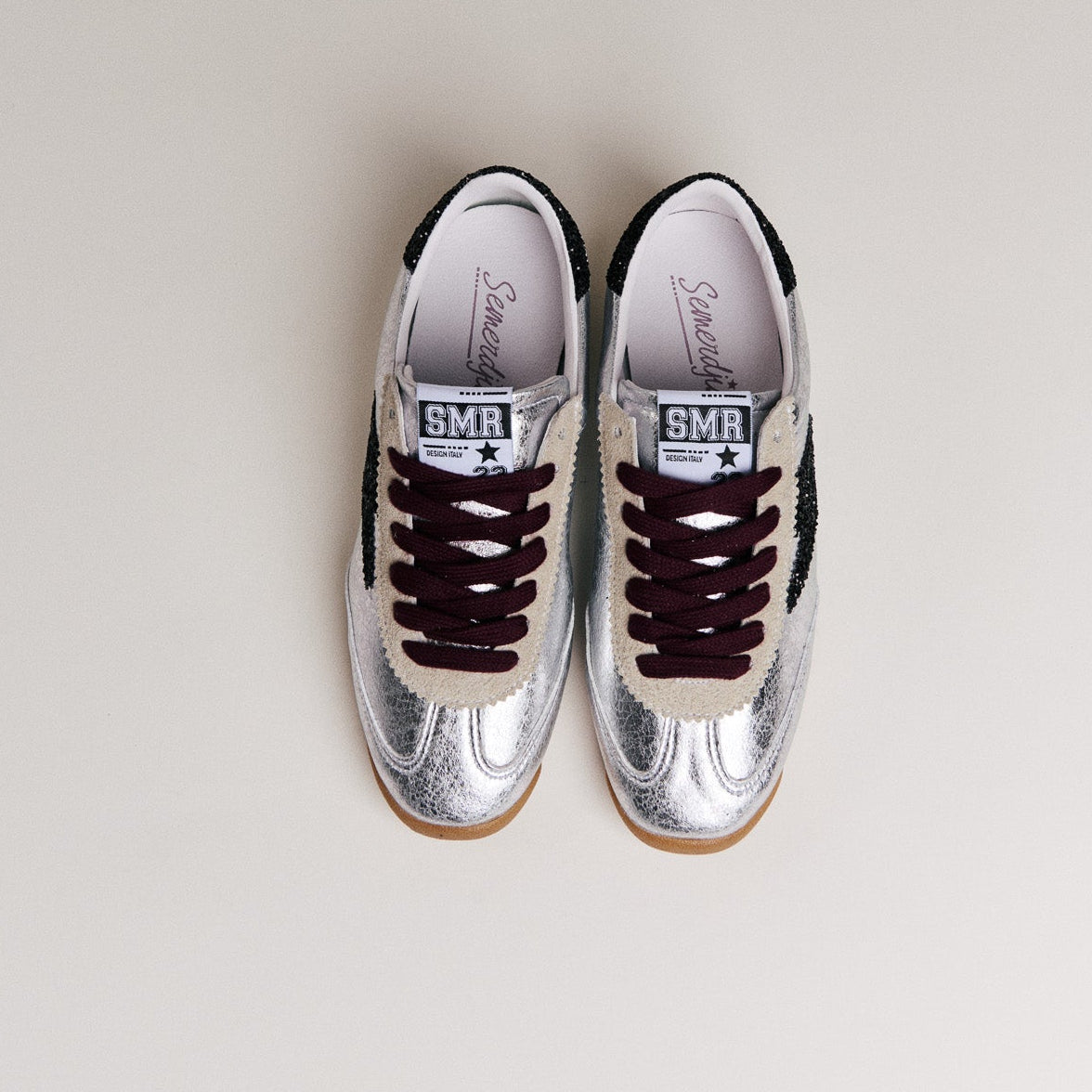 SMR Joyce C134 baskets argent bordeaux pointure 36-40
