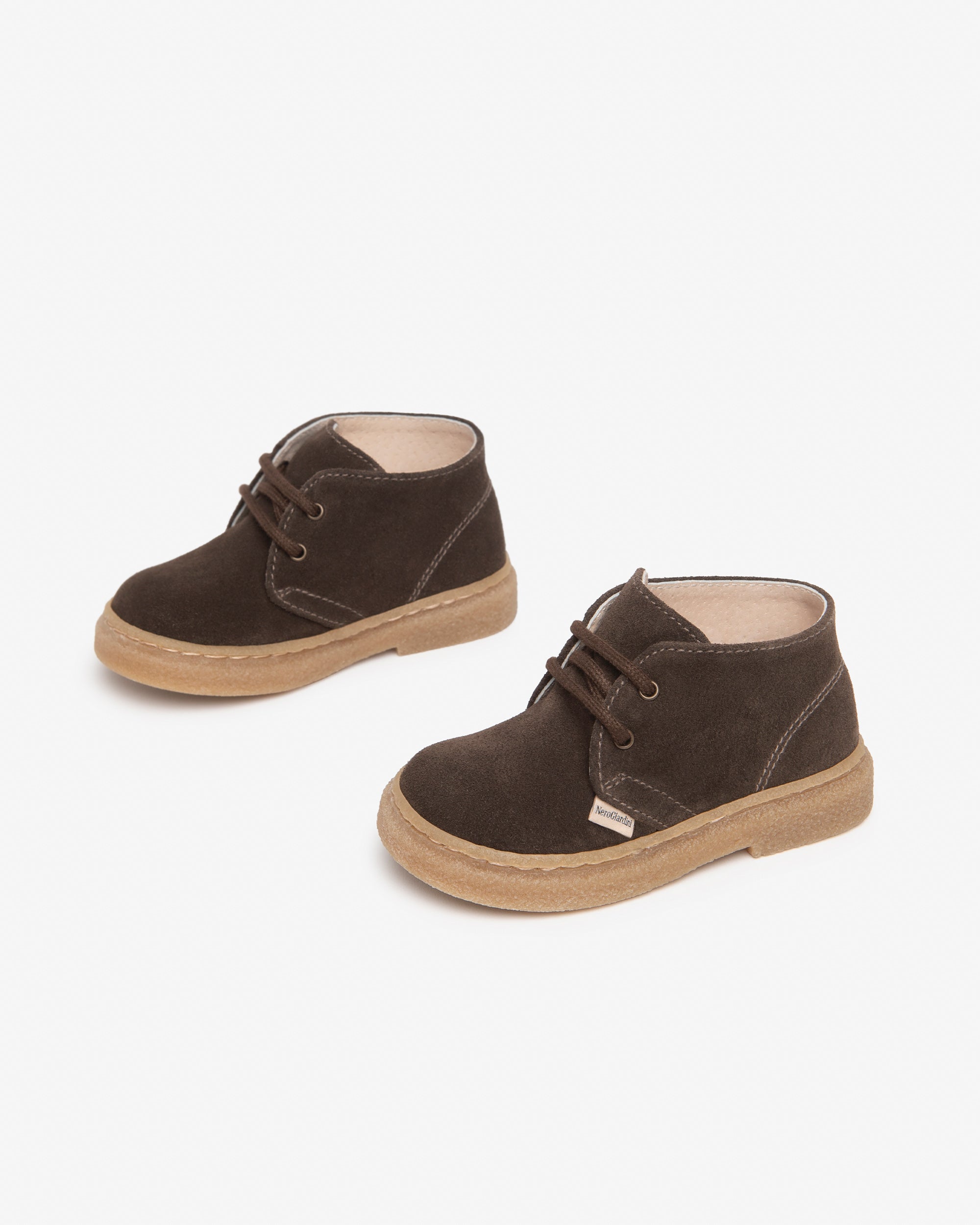 NeroGiardini Boots Junior Garçon Cuir Velours Lacets