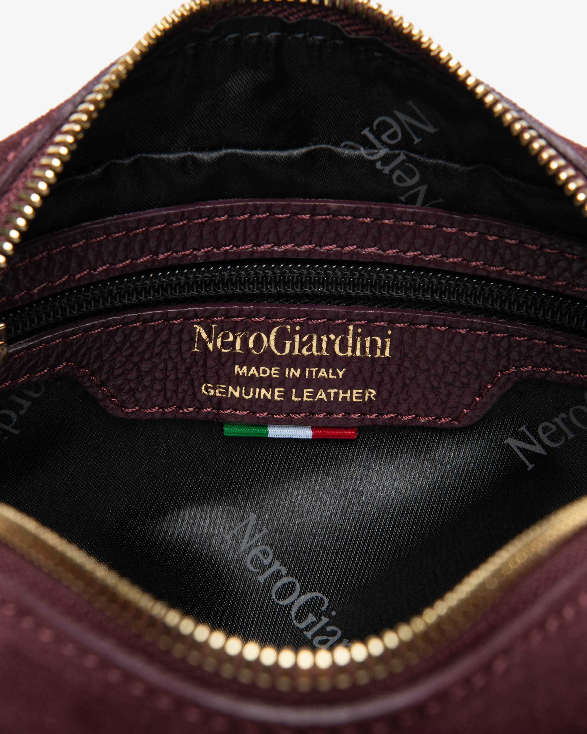 NeroGiardini Sacs bandoulière femme cuir daim zippé