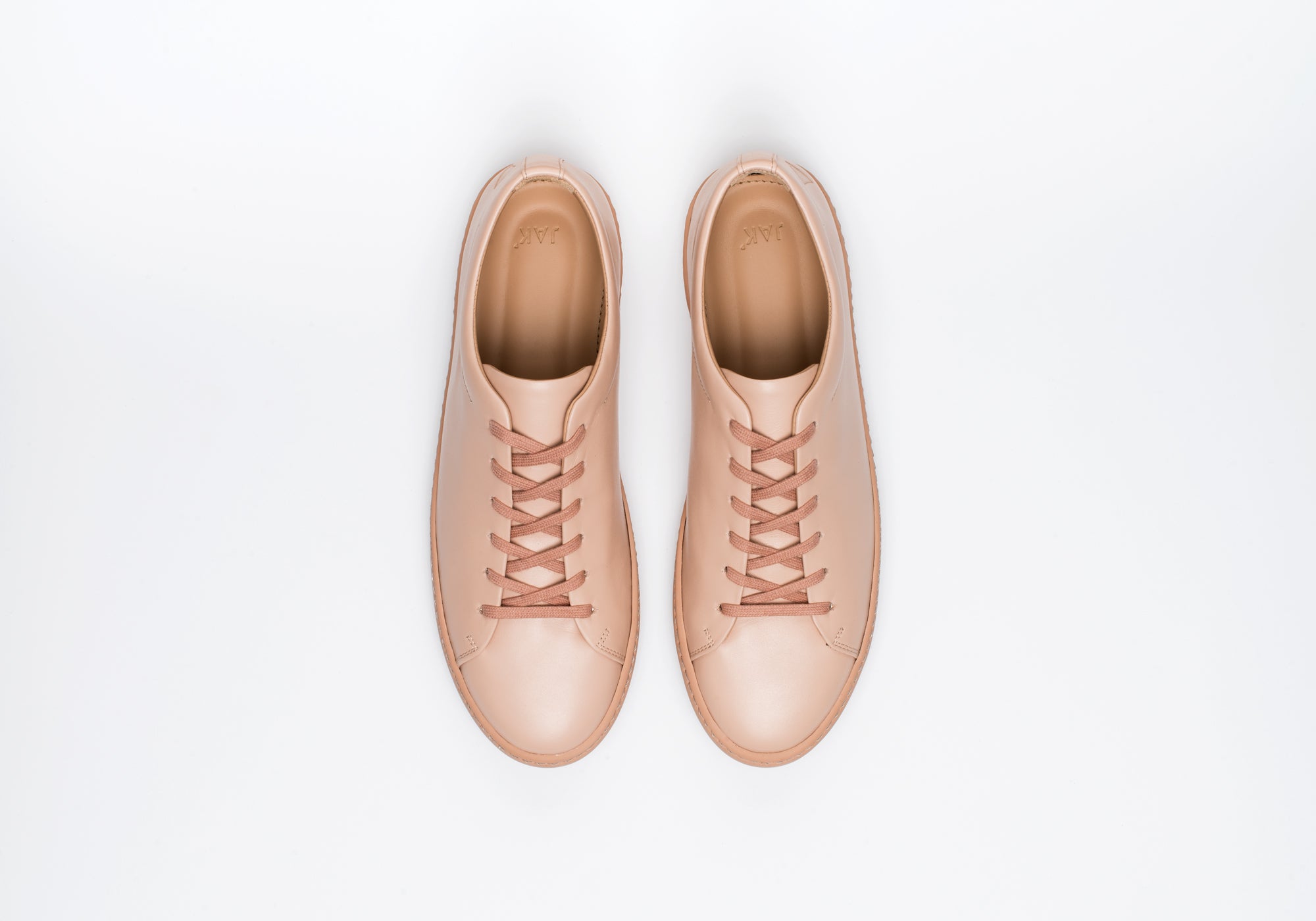 JAK Royal Nude V.A. sneakers nude cuir pleine fleur