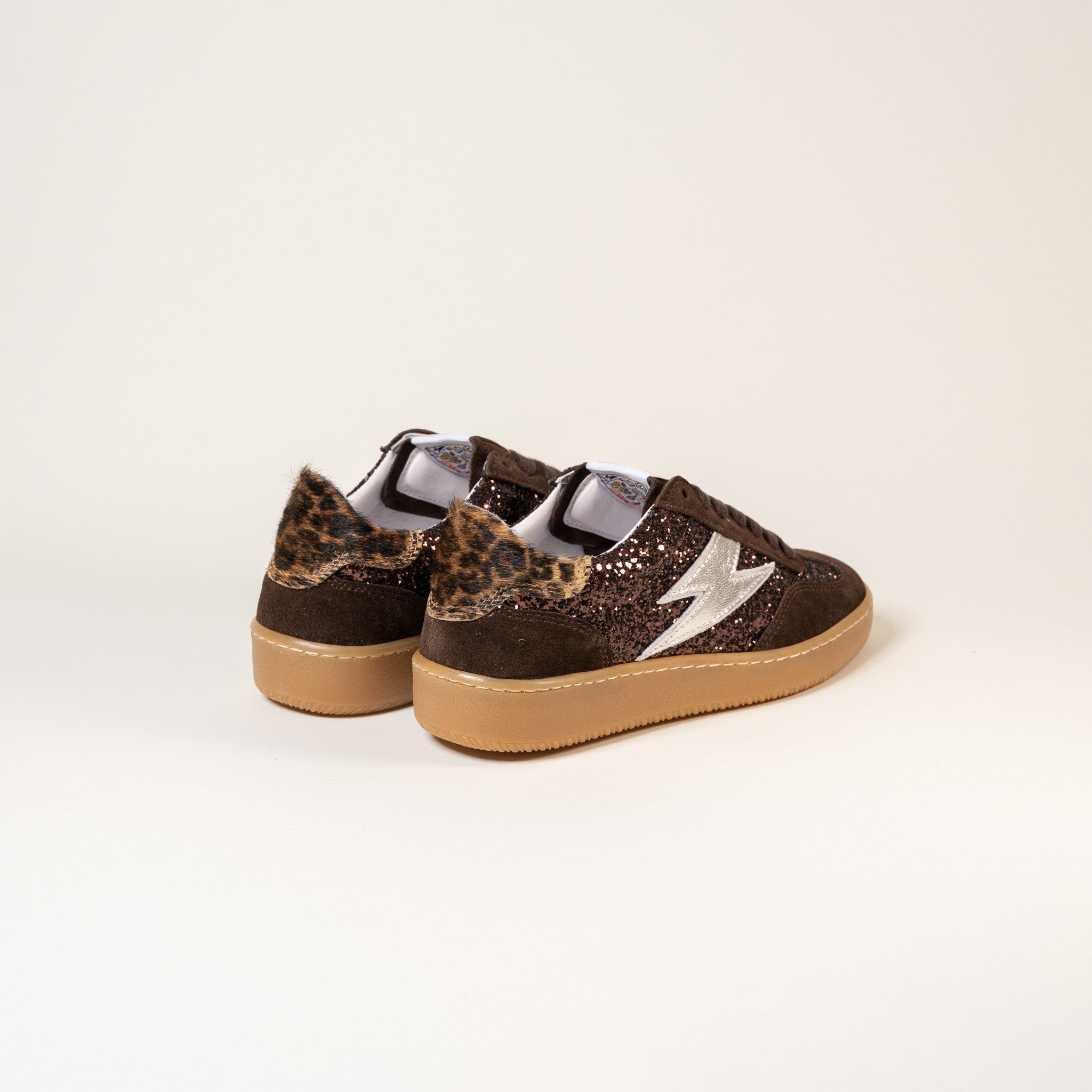 SMR Lee E469 basket glitter marron léopard