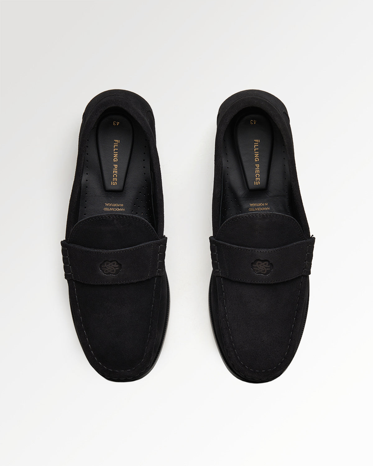 Filling Pieces Lux Loafer Suede Mocassin daim noir
