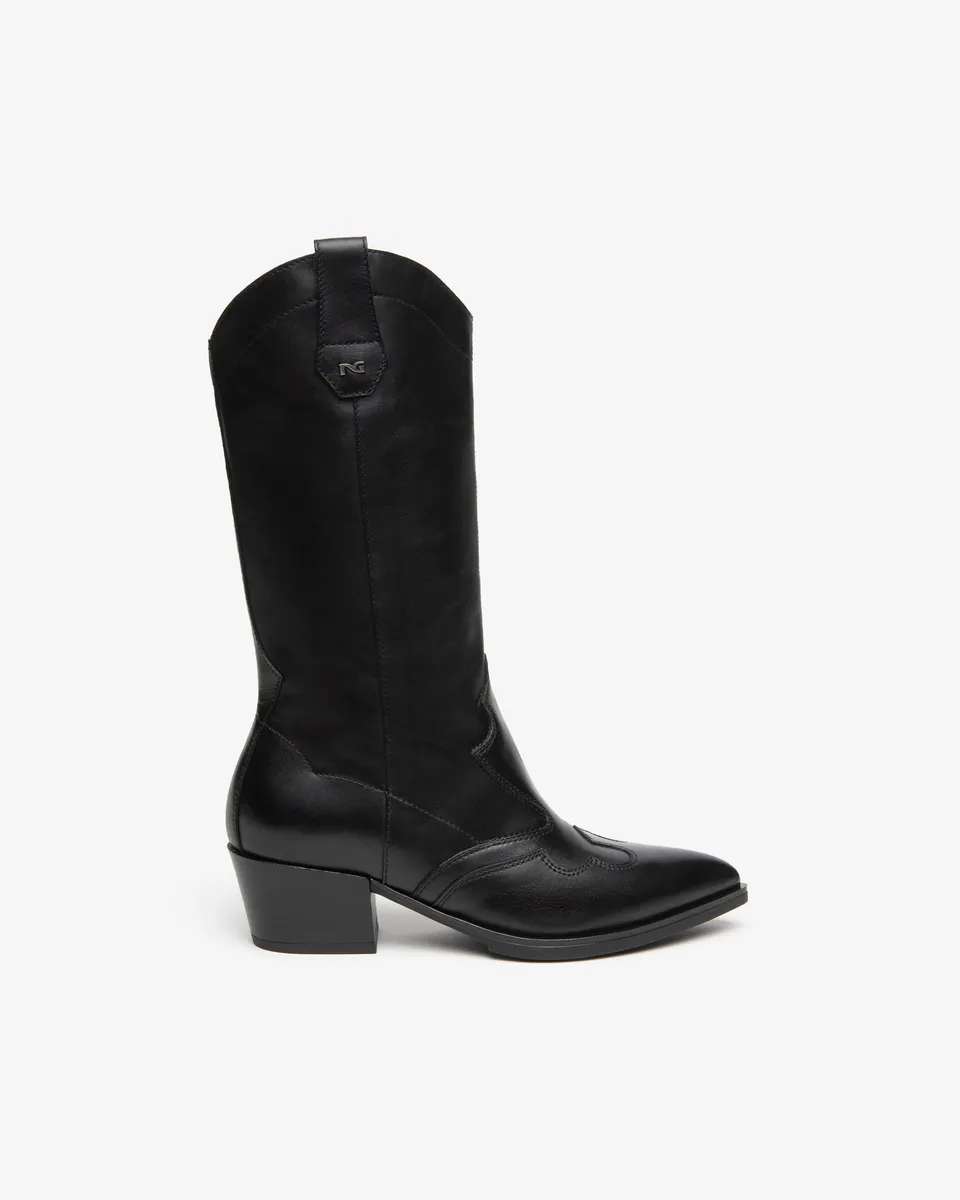 NeroGiardini Bottes botte femme cuir western 50 mm