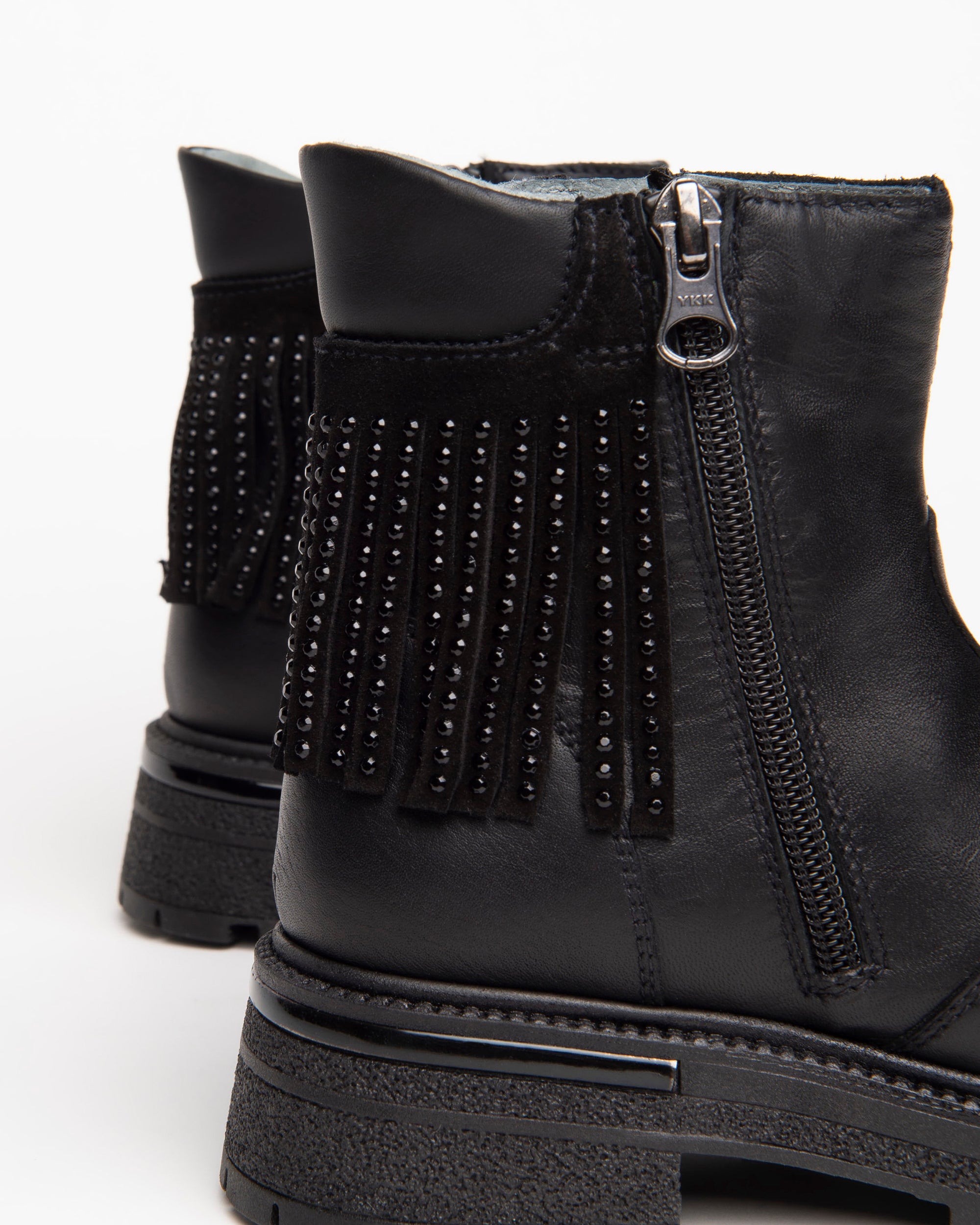 NeroGiardini Teens Bottines Fille Cuir Strass Zip