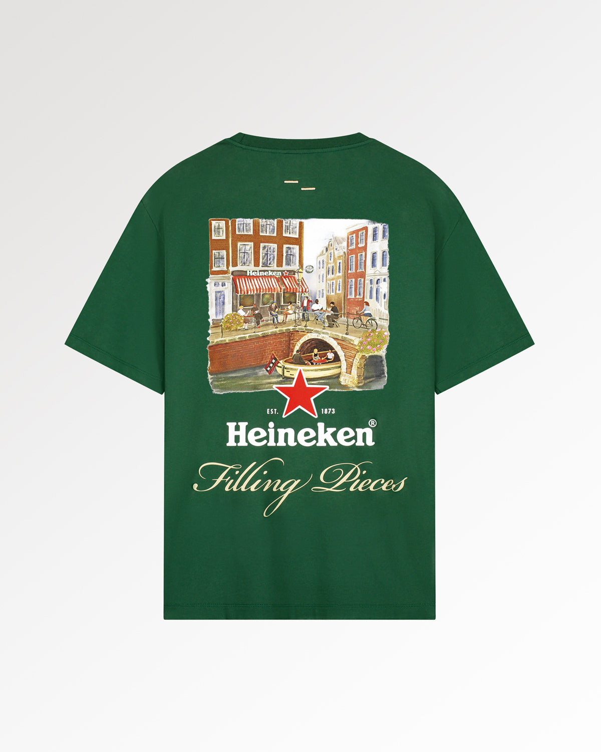 Filling Pieces Heineken Cafe t-shirt vert coton bio