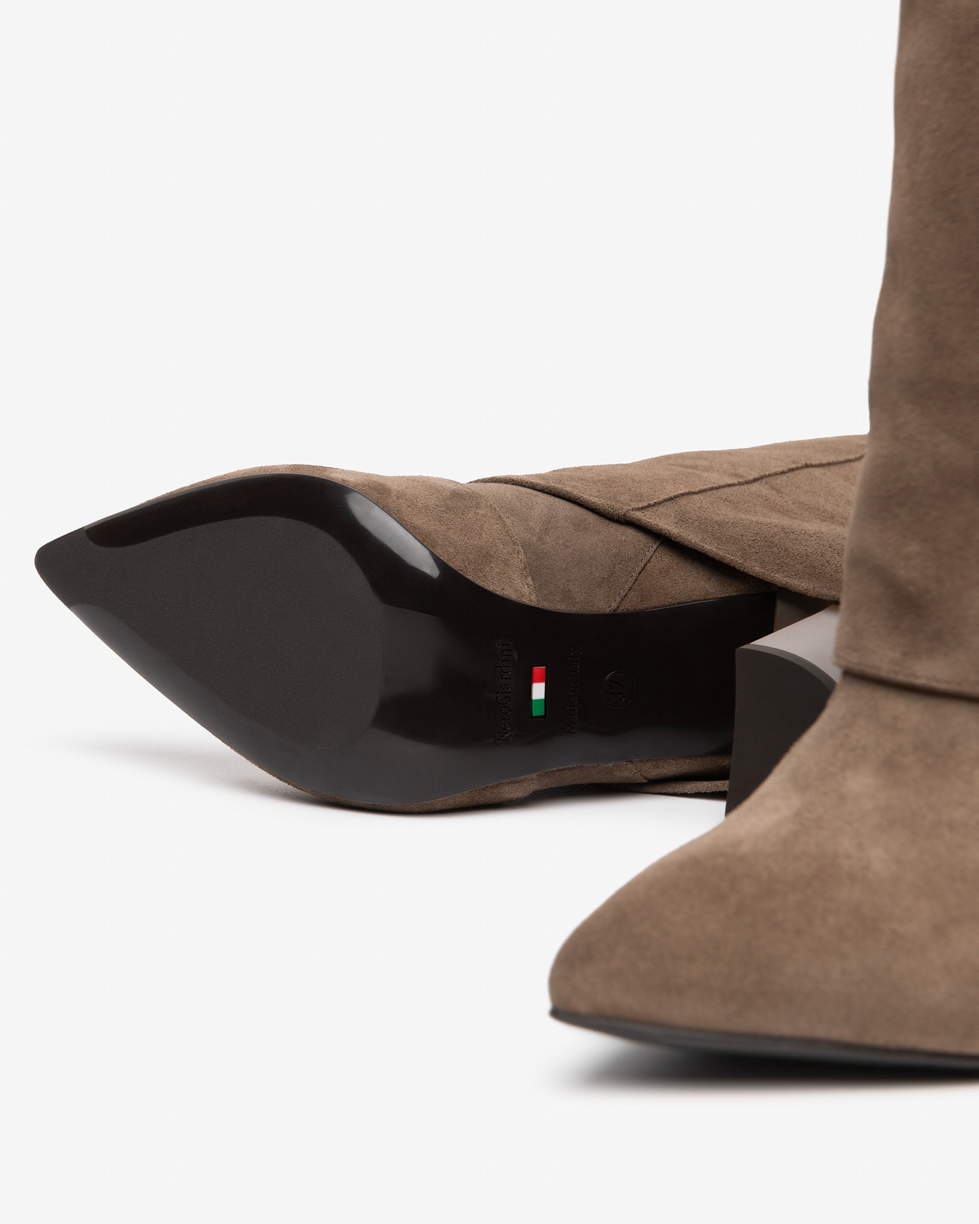 NeroGiardini Bottes Femme Daim Talon 95 mm