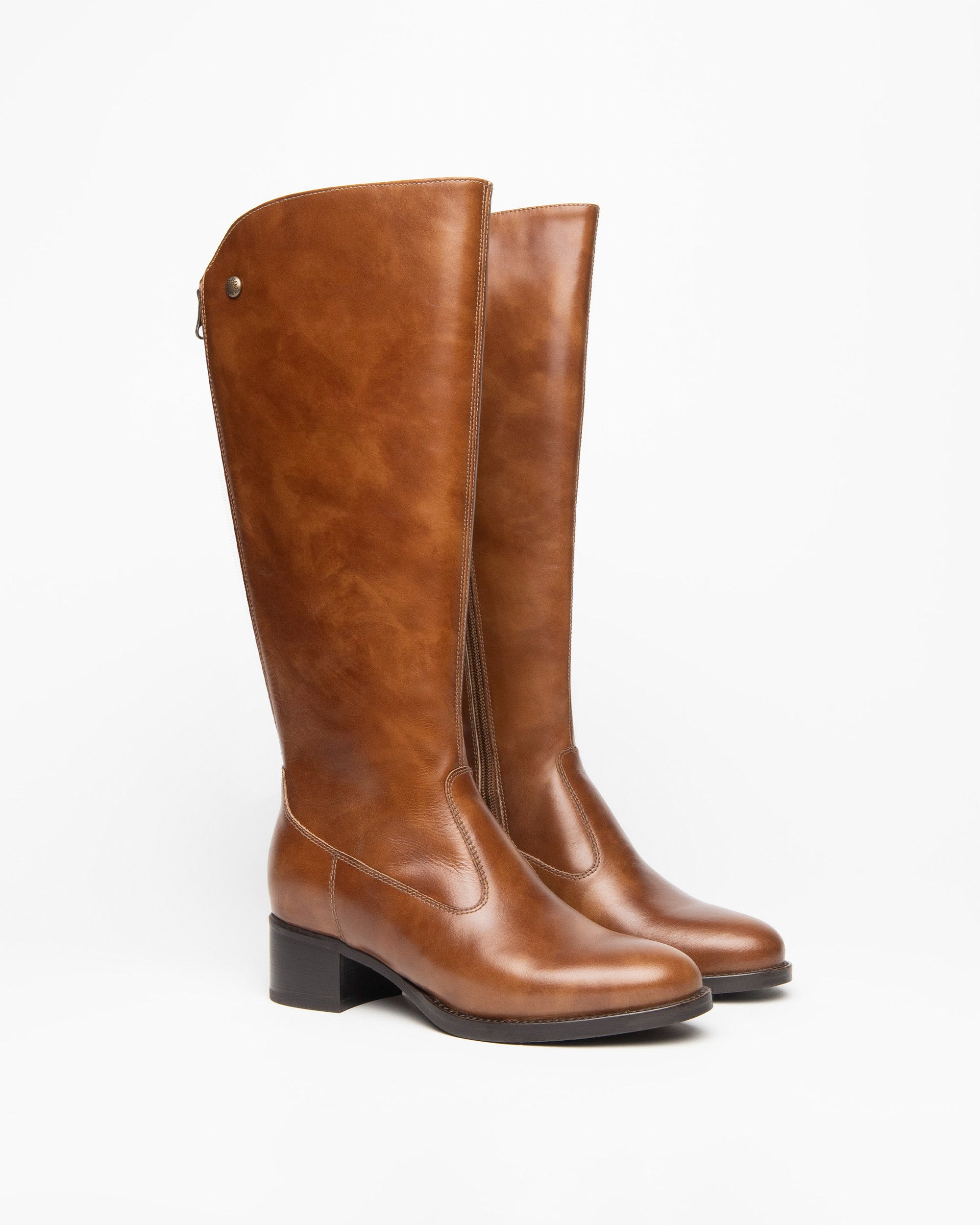 NeroGiardini Bottes Femme Cuir Talon 40mm Zip Arrière