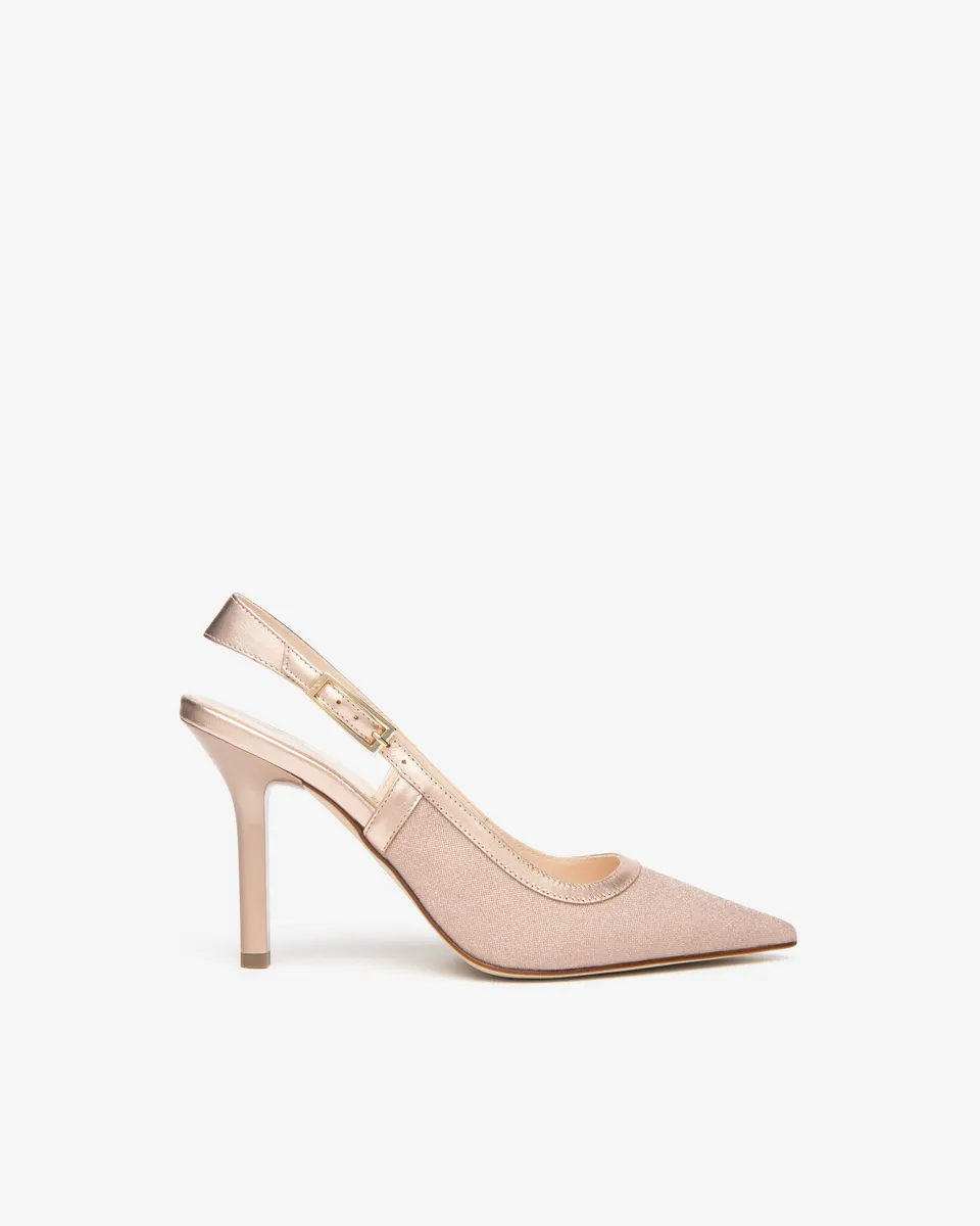 NeroGiardini Slingbacks femme tissu cuir cérémonie