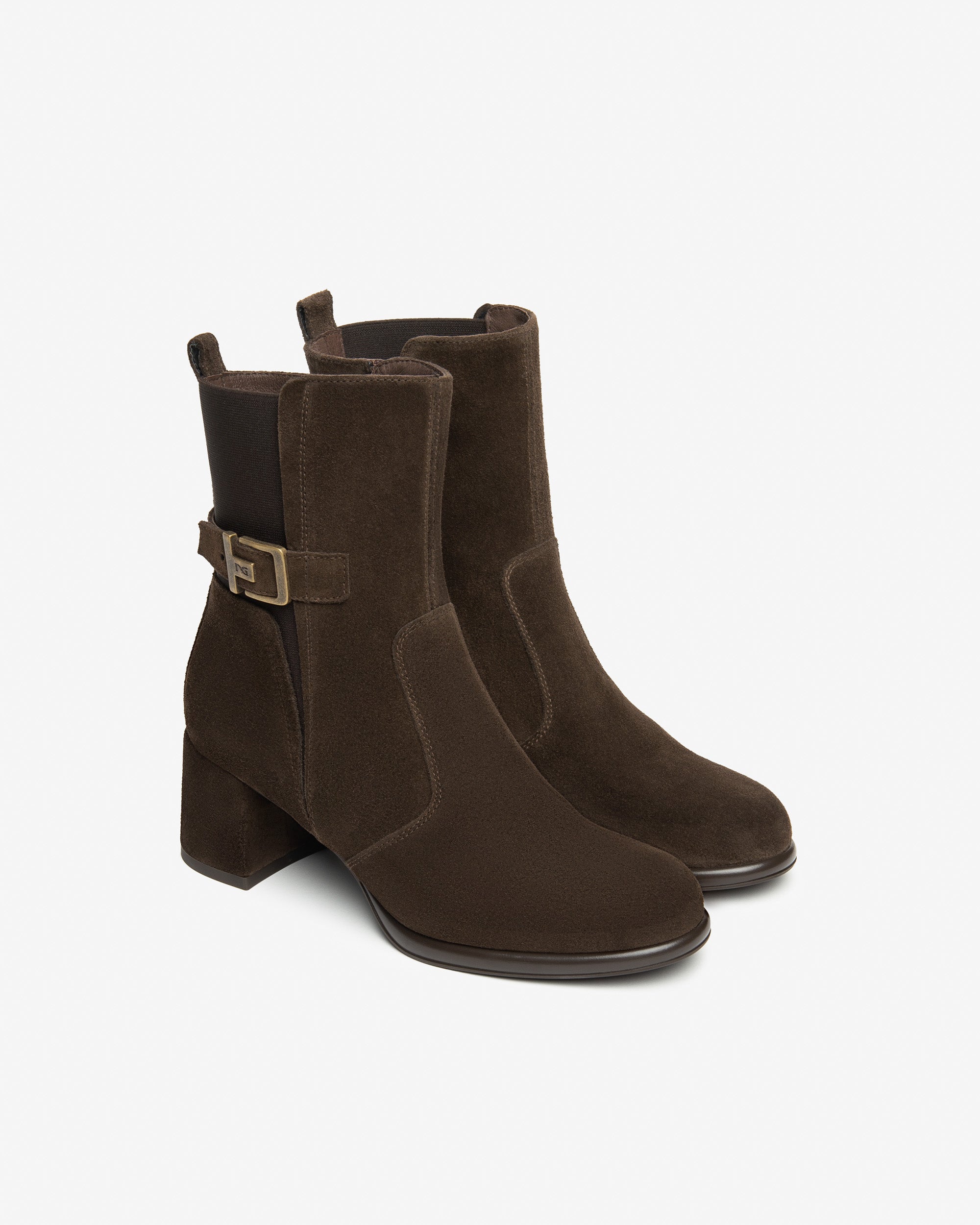 NeroGiardini Bottines Femme Cuir Velours Tissu Automne-Hiver