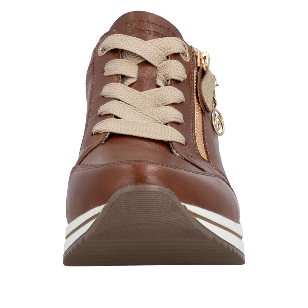Remonte D0T03 Basket Femme Beige Cuir Velours