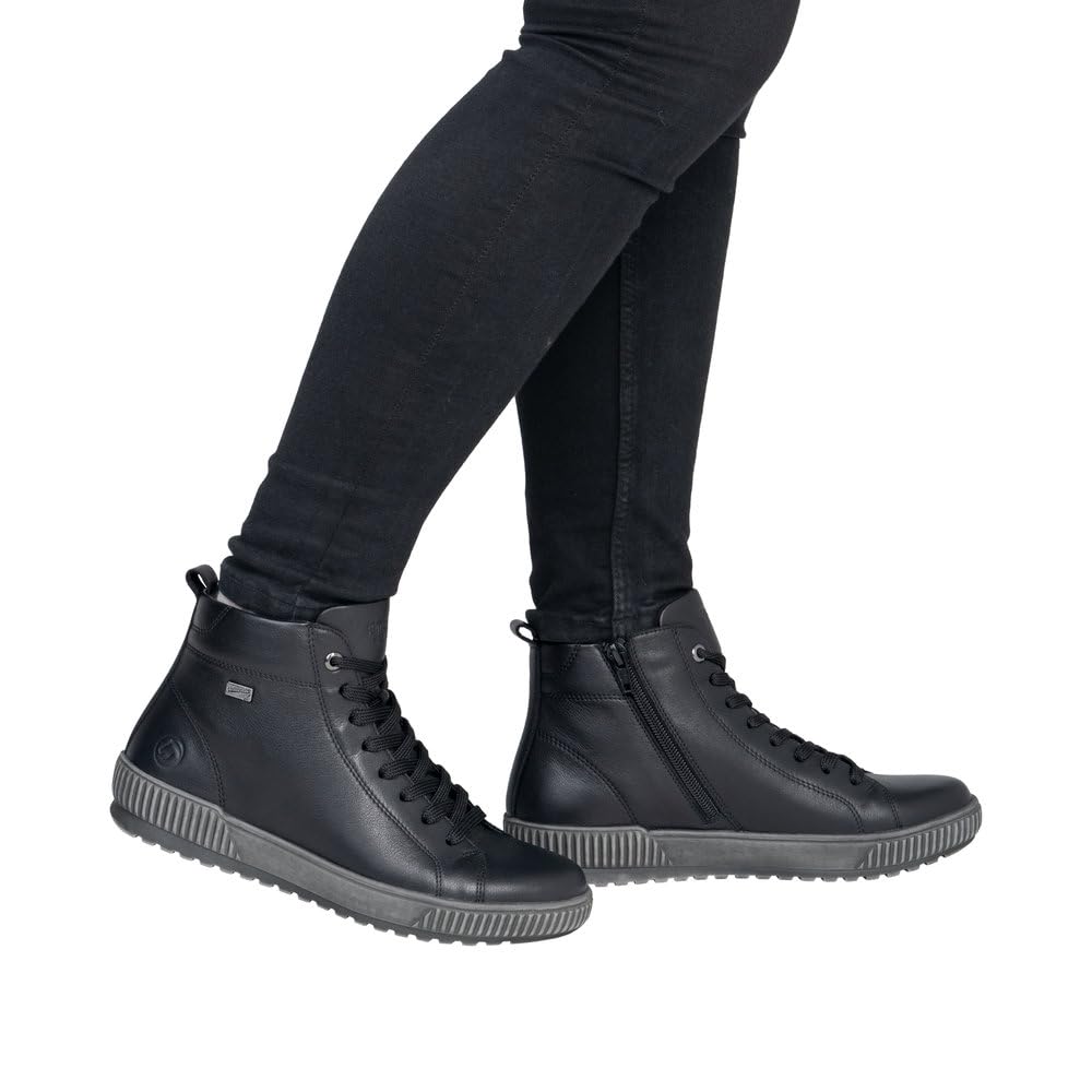 Remonte D0782 bottes à lacets femme bleu cuir TEX