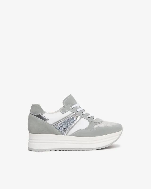 Nerogiardini Sneakers Femme Cuir et Velours Confort