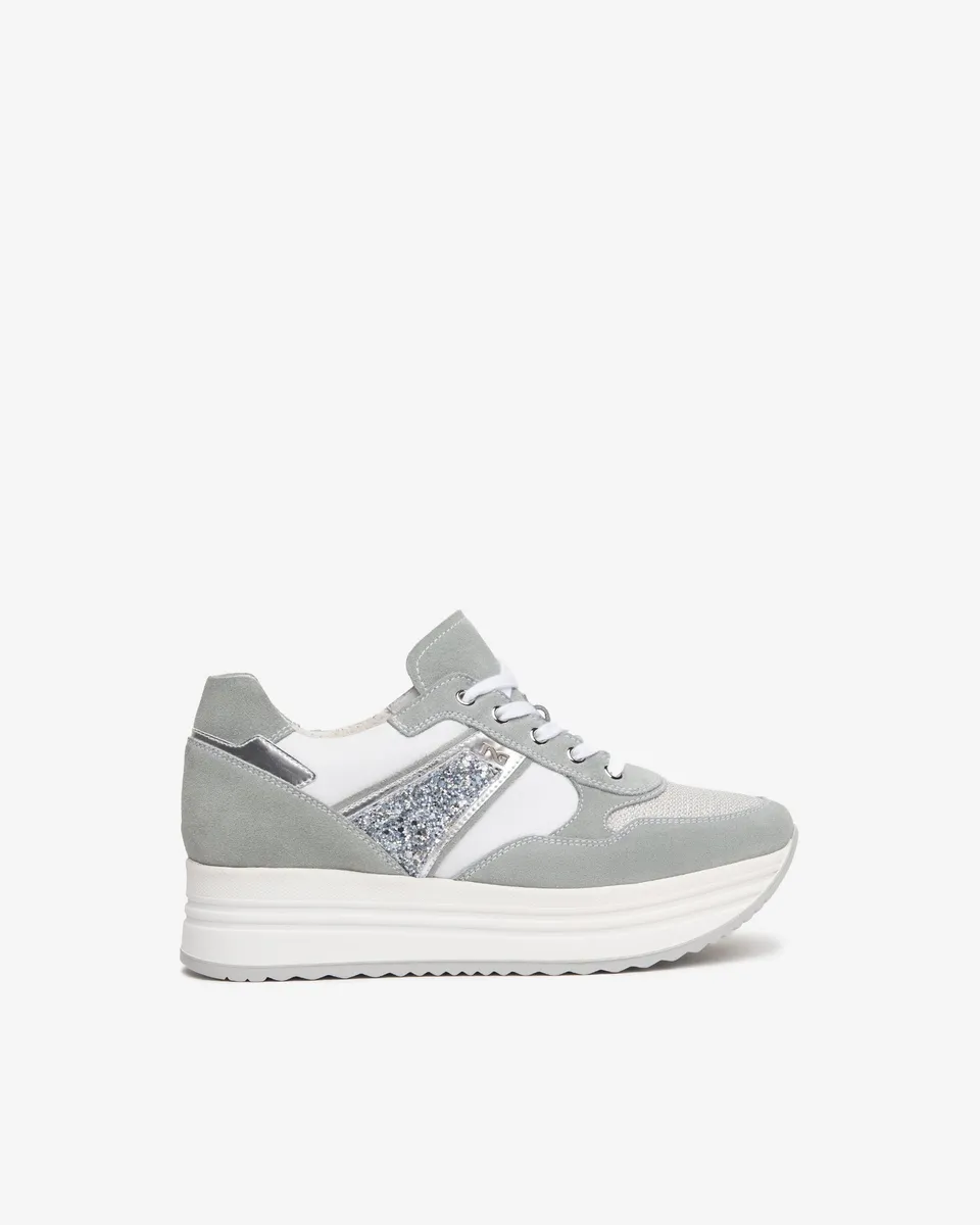 Nerogiardini Sneakers Femme Cuir et Velours Confort