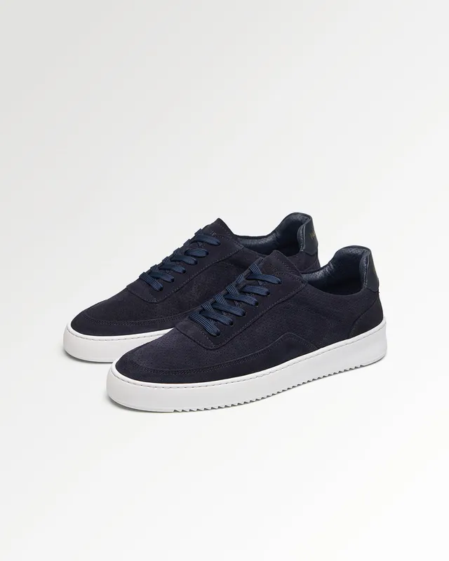 Filling Pieces Mondo Suede Perforated baskets bleu marine daim
