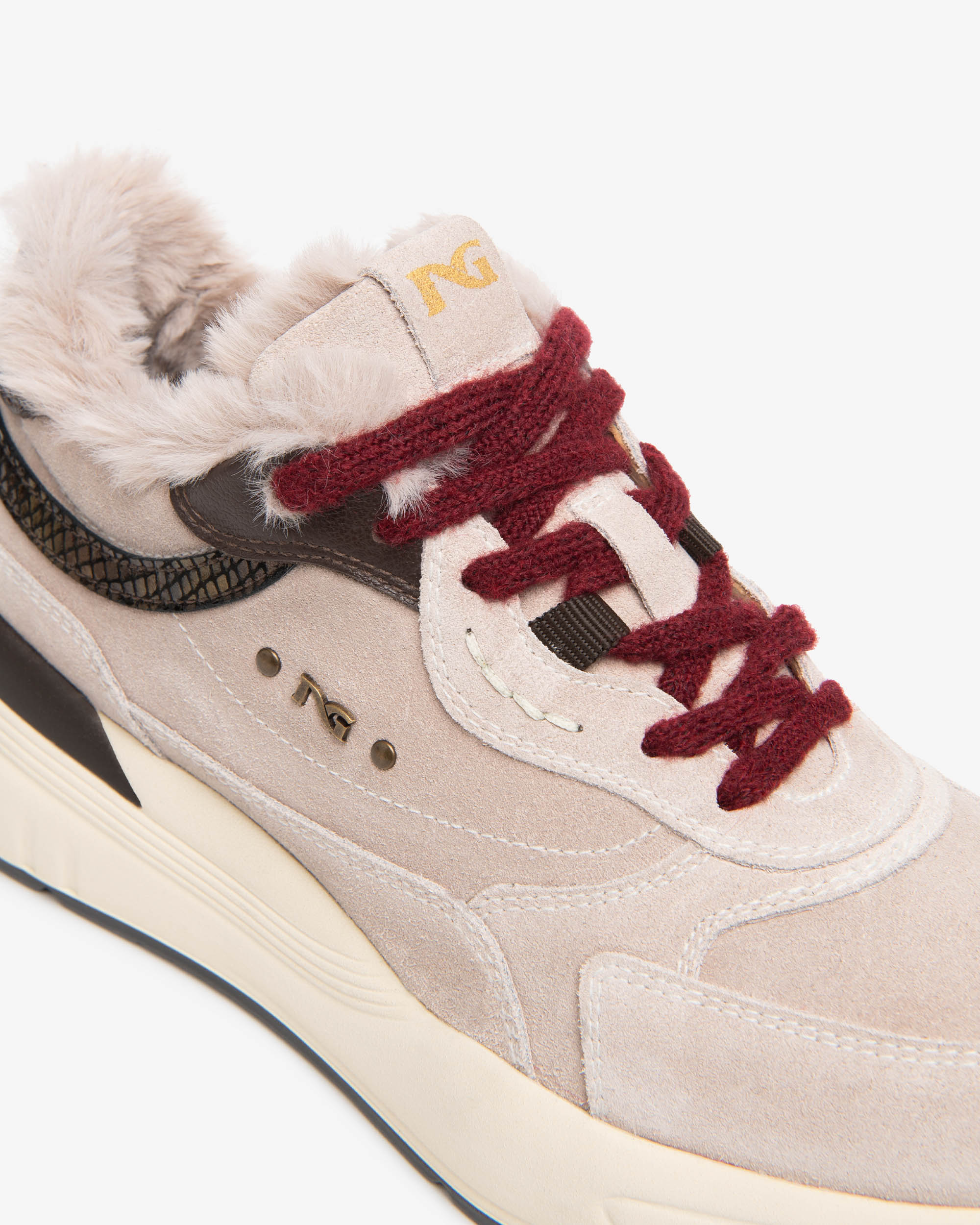 NeroGiardini Sneakers daim cuir femme hiver 60 mm