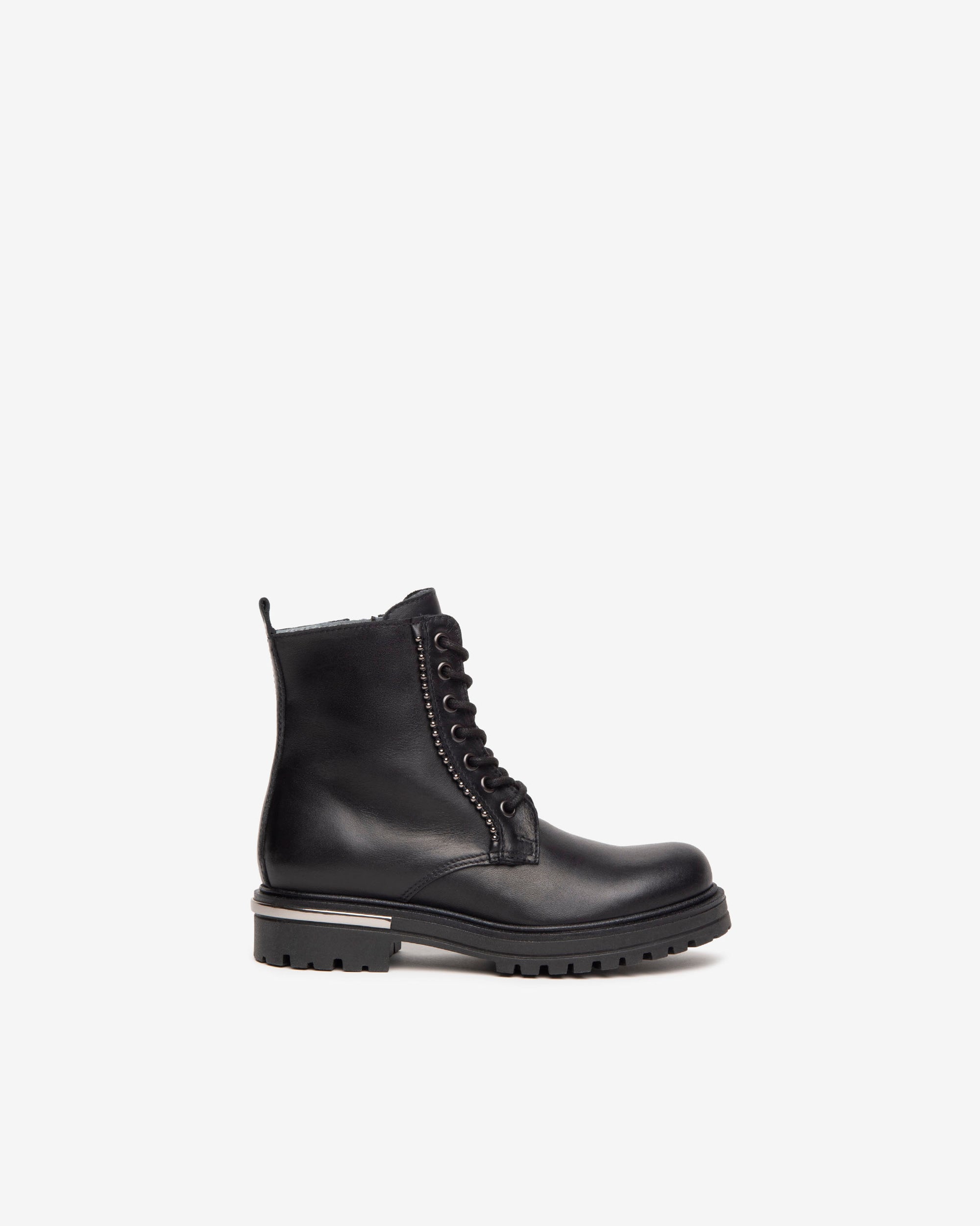 Nerogiardini Bottines fille cuir lacets zip 27-39