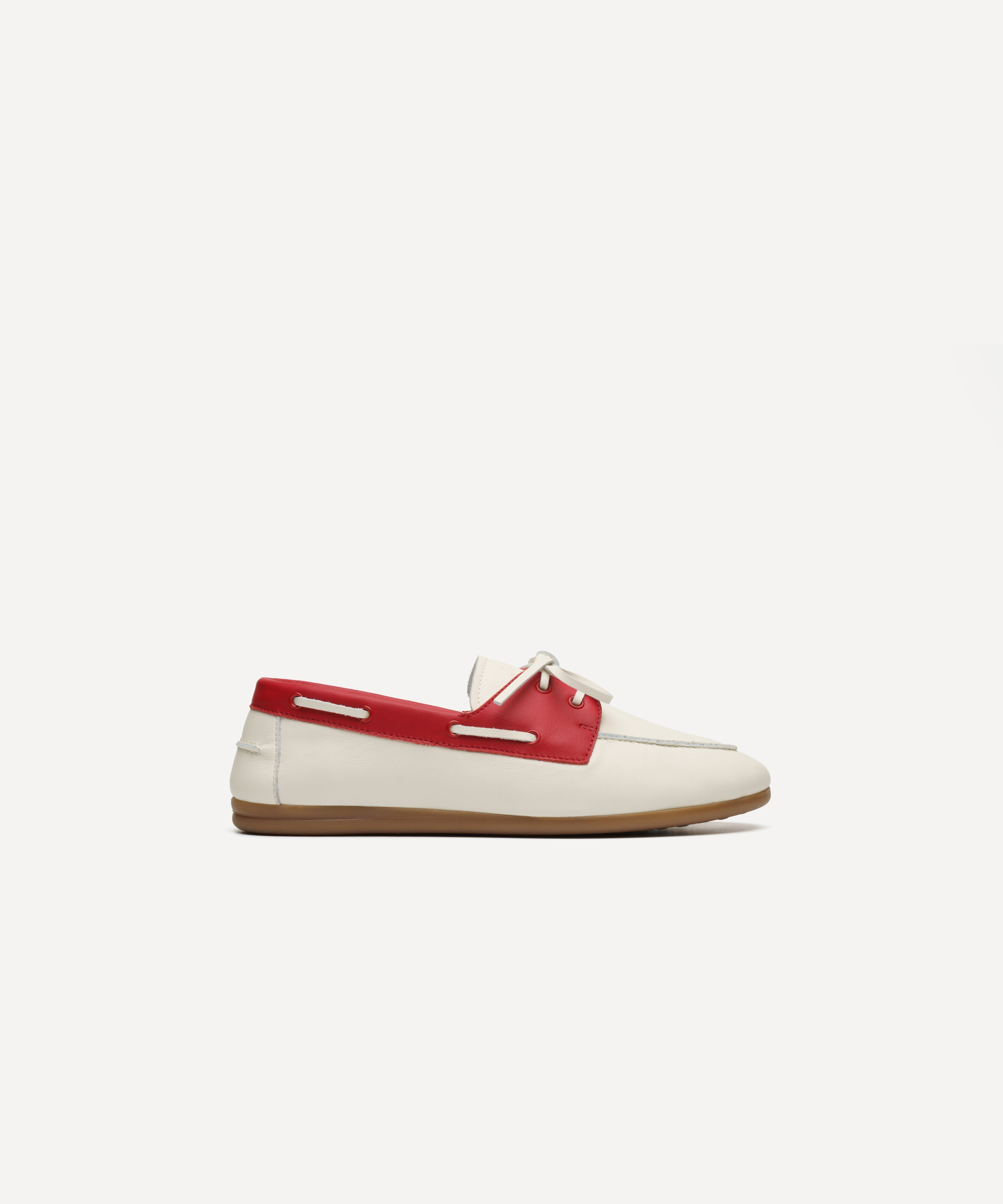 JAK Vela White Red chaussure bateau femme 38 cuir
