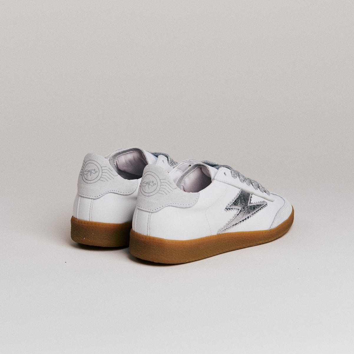 SMR Semerdjian Emily D616 Sneakers Cuir Blanc Argent