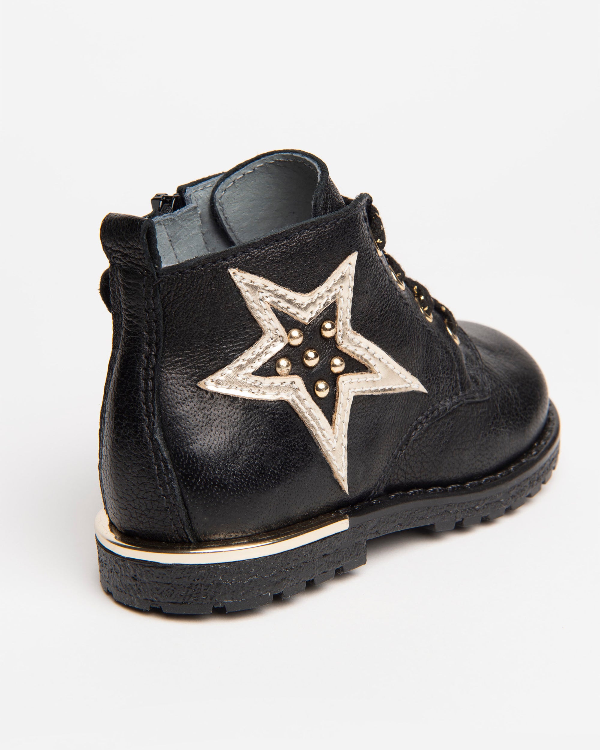 NeroGiardini Bottines Baby Fille Cuir Lacets Platine