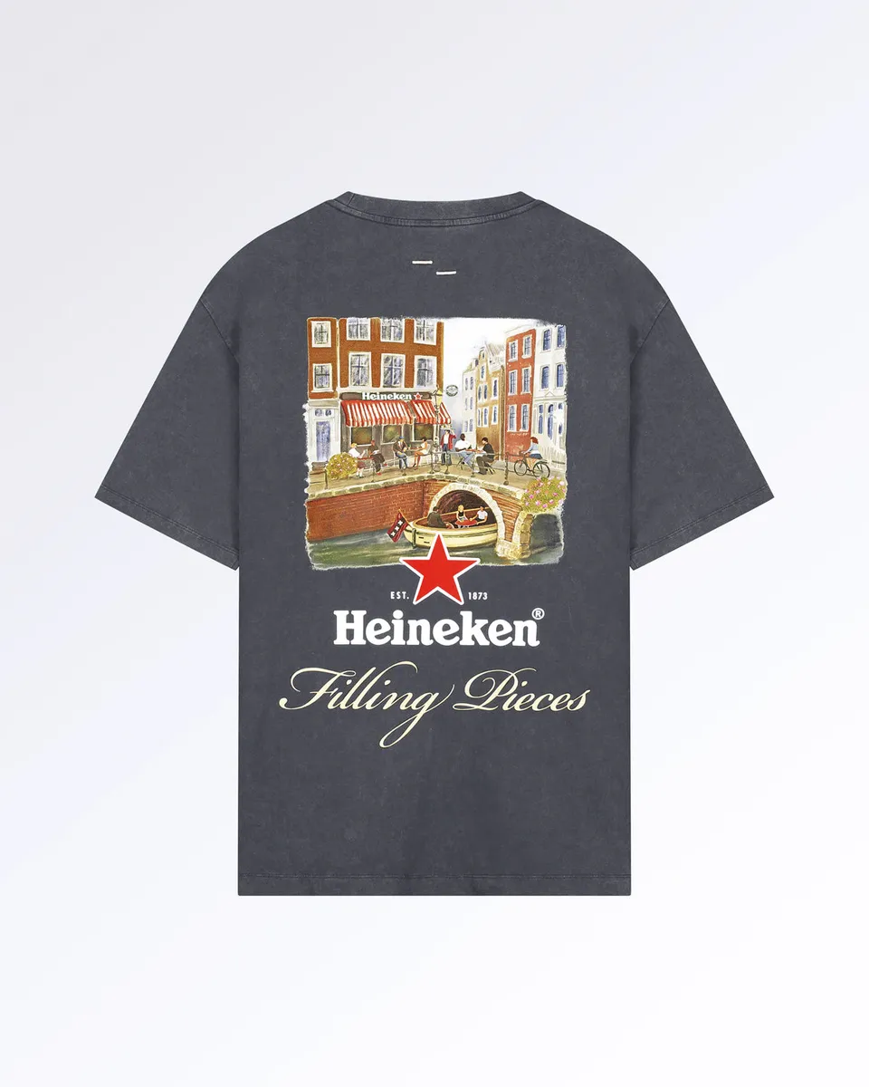 Filling Pieces T-shirt Heineken Cafe t-shirt noir coton bio