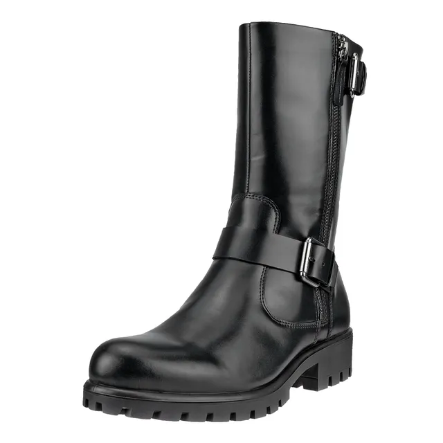 Ecco Modtray Boots Femme 35 EU Noir Cuir Motarde