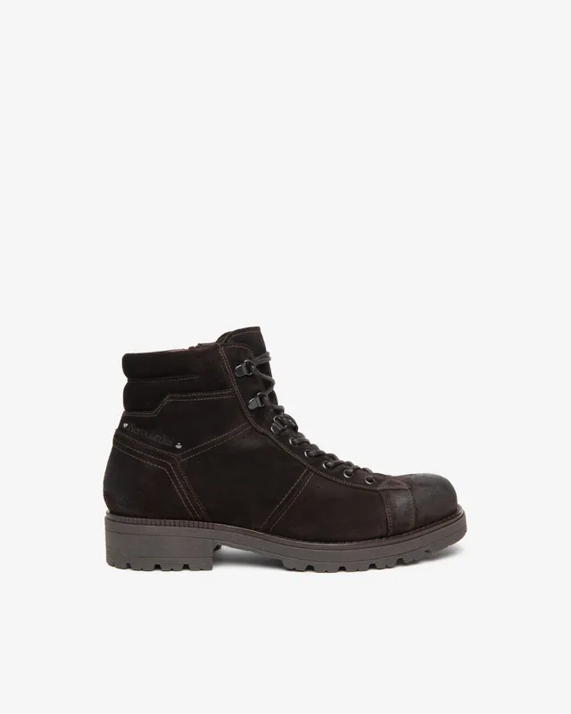 NeroGiardini bottines daim homme laçage cuir