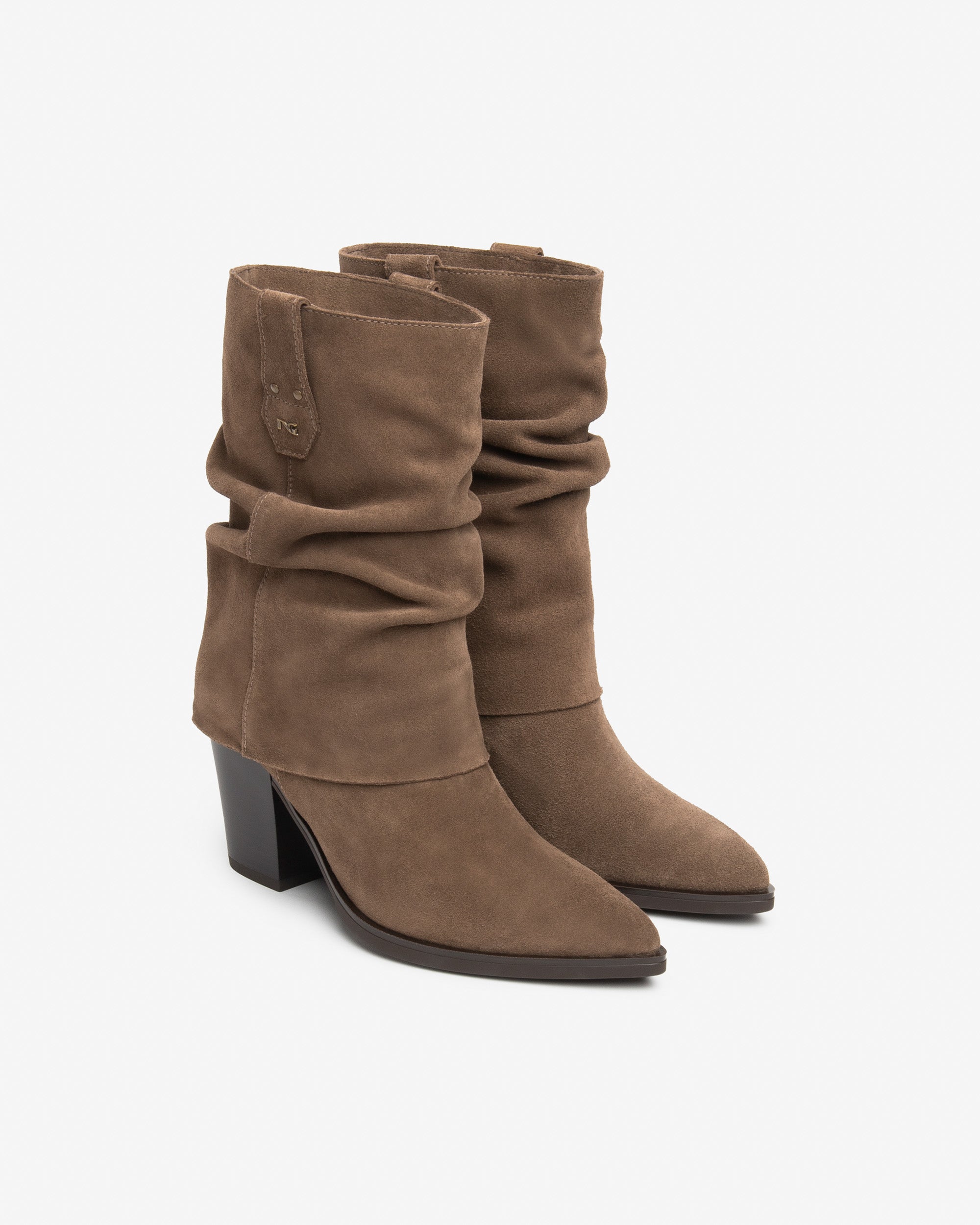 NeroGiardini Bottes bottes femme daim western talon 8cm