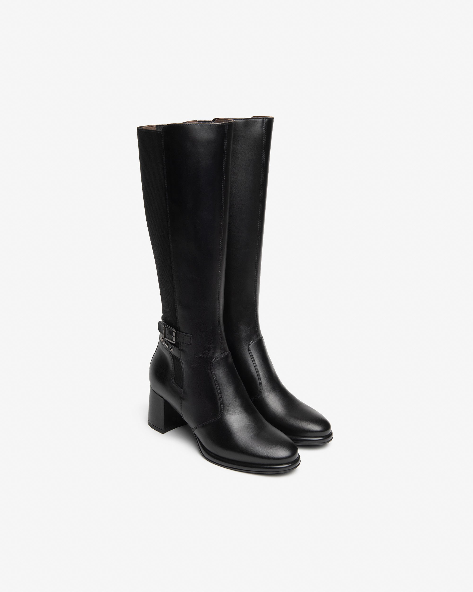 NeroGiardini Bottes femme cuir talon 60 mm zip