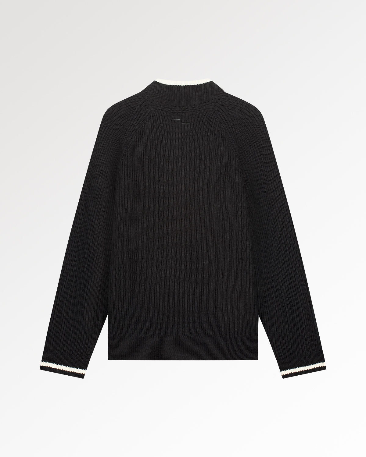 Filling Pieces Quarter Zip pull maille noire Black