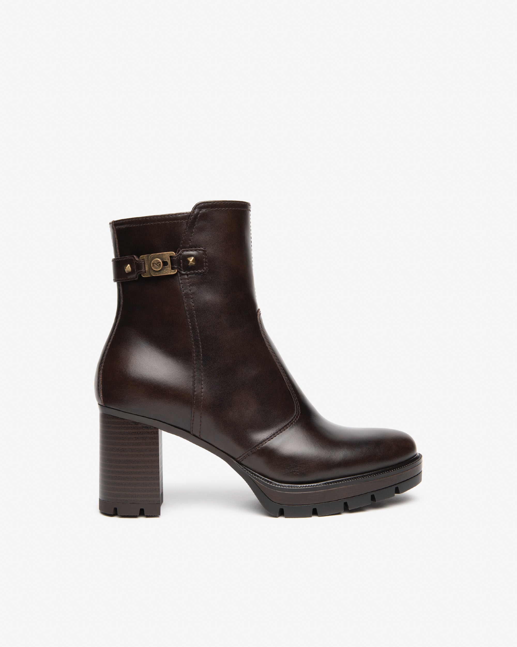NeroGiardini Bottines Femme Cuir Plateforme Talon 80 mm