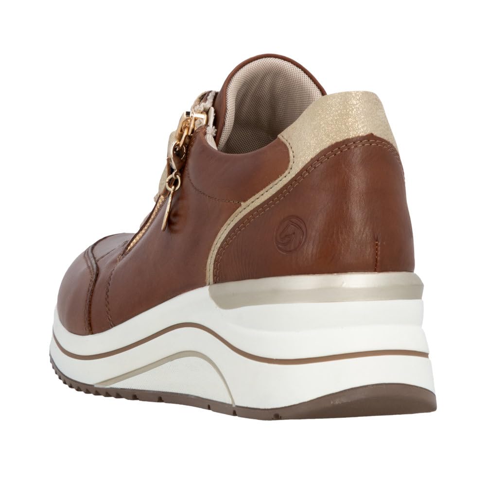 Remonte D0T03 Basket Femme Beige Cuir Velours