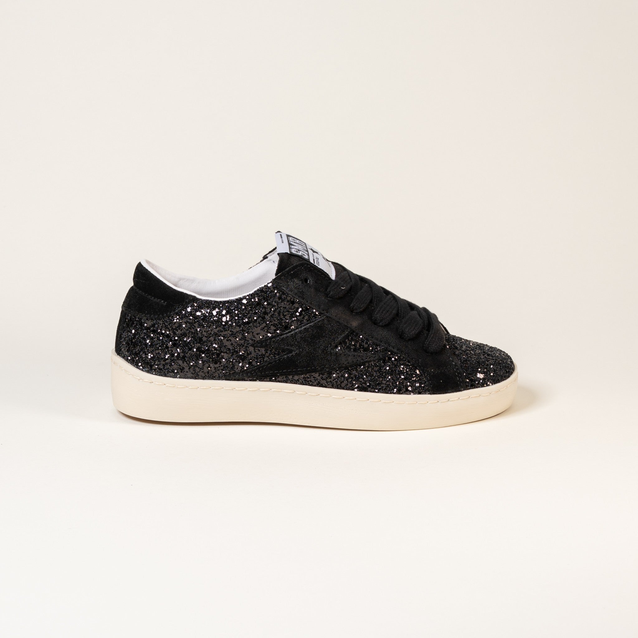 SMR Semerdjian Maya E177 baskets noir glitter cuir