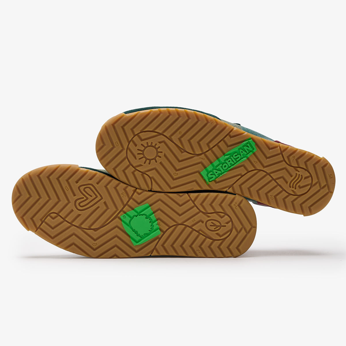 Satorisan Ensō Gaia baskets vert diving green cuir