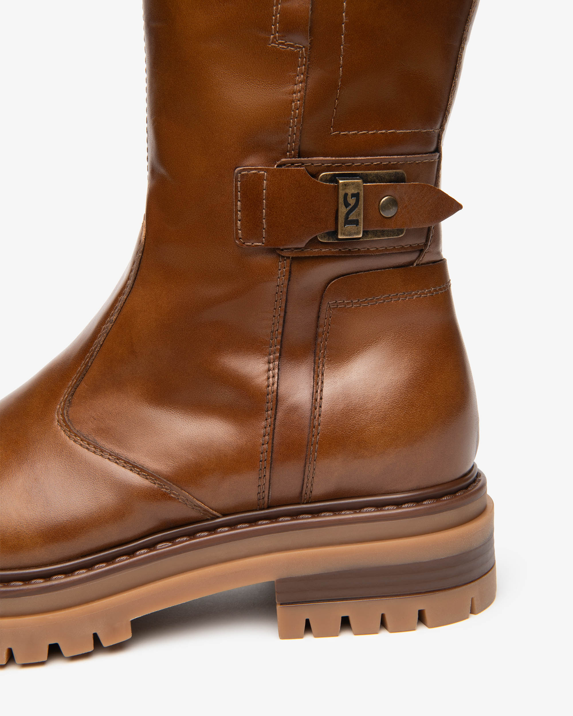 Nerogiardini Bottes Cuir Femme Talon Bloc 40 mm Zip