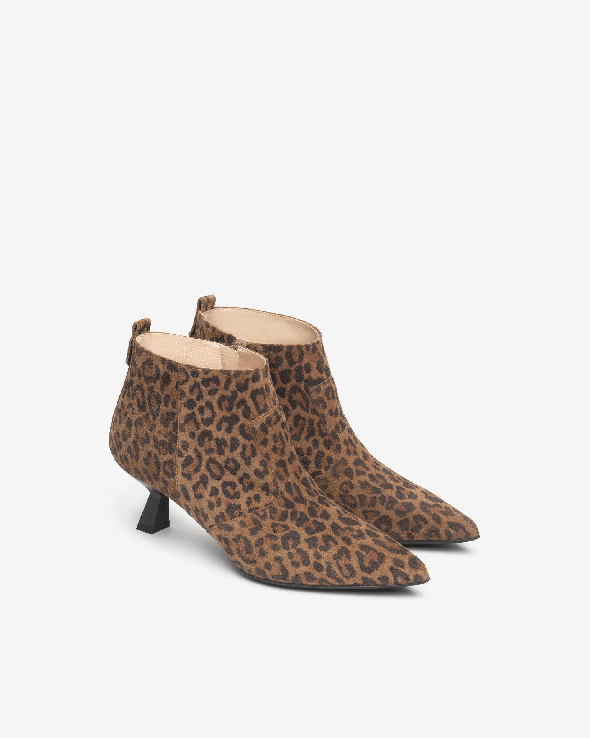 Nerogiardini Bottines Femme Cuir Velours Léopard Talon 50 mm