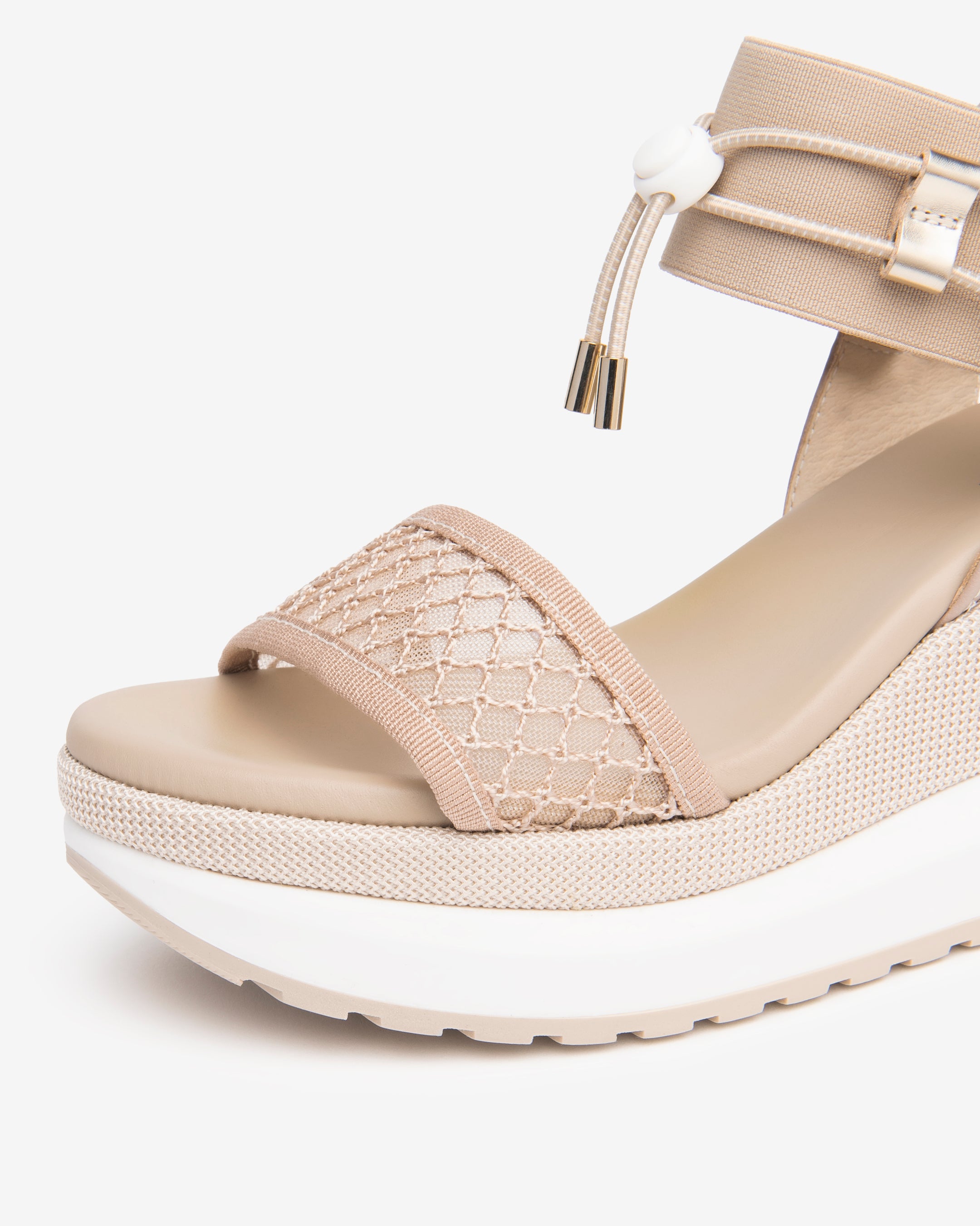 NeroGiardini Sandales Femme Cuir Toile Technique