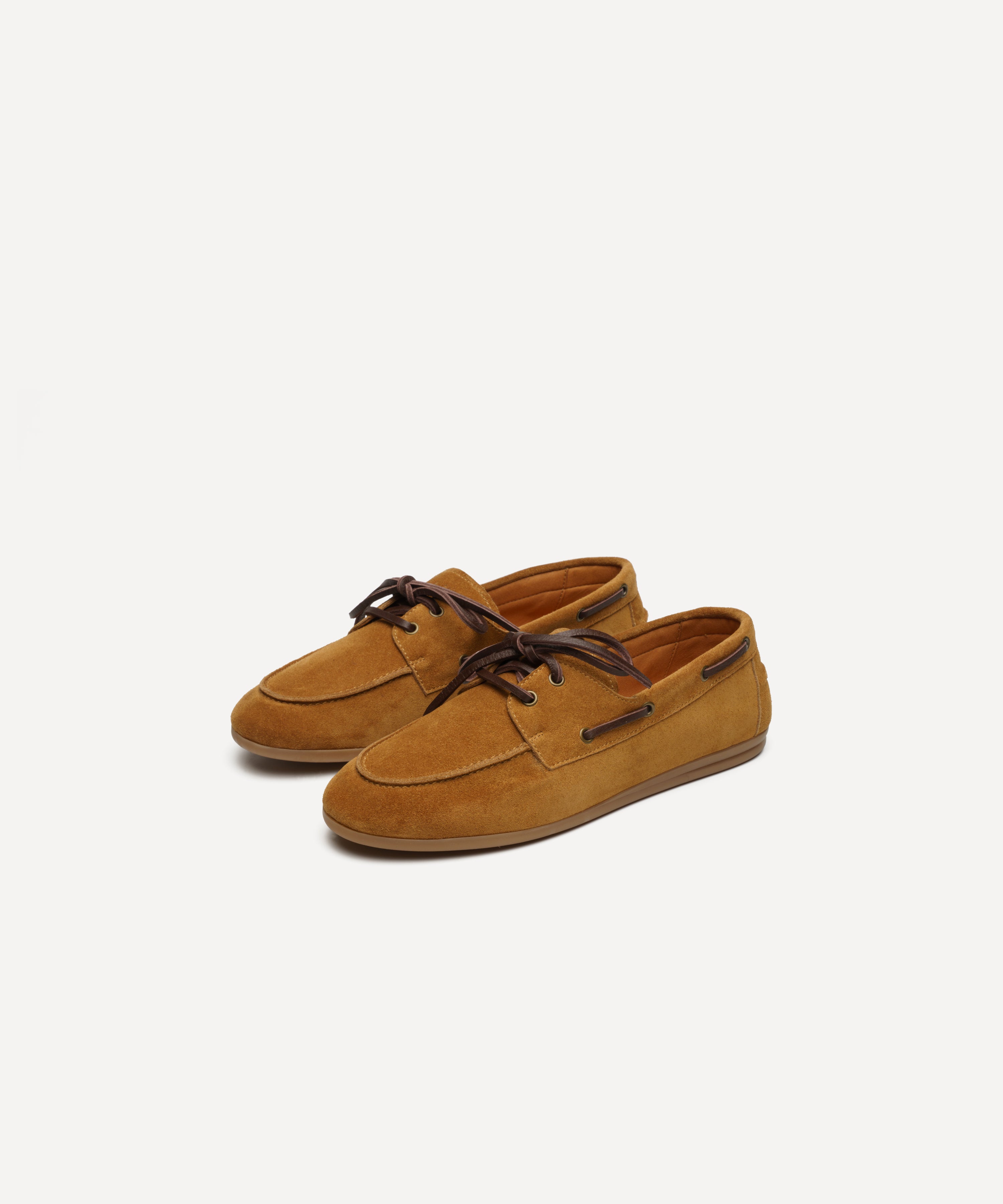 JAK Vela Camel chaussure bateau femme suède camel